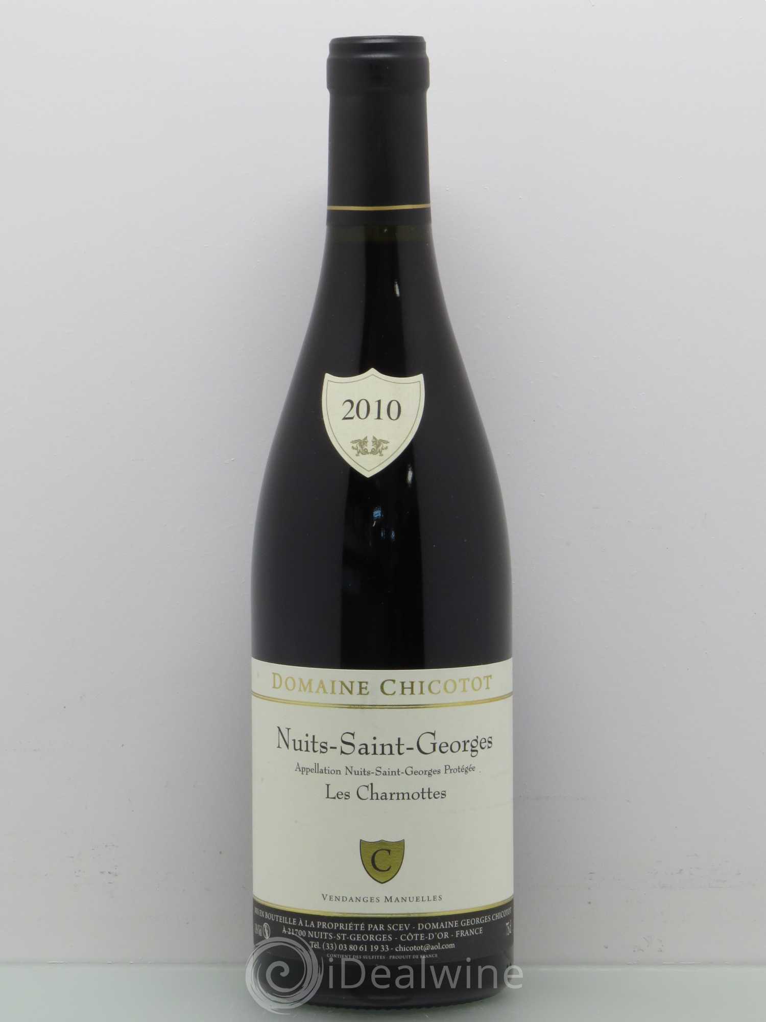 Nuits-Saint-Georges Georges & Pascale Chicotot Charmottes 2010 - Posten von 1 Flasche - 0