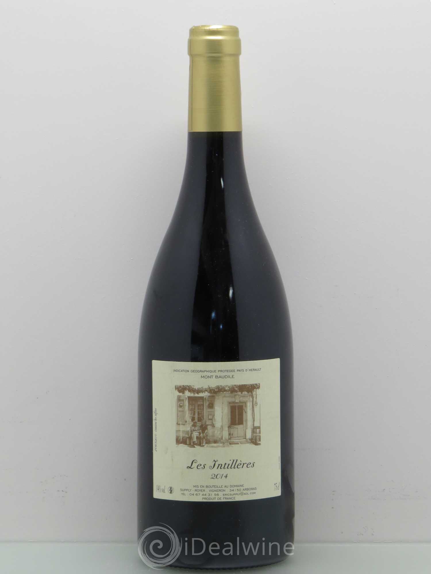 Pays d'Hérault Domaine Supply Royer Vdp Mont Baudille Intilleres 2014 - Posten von 1 Flasche - 0