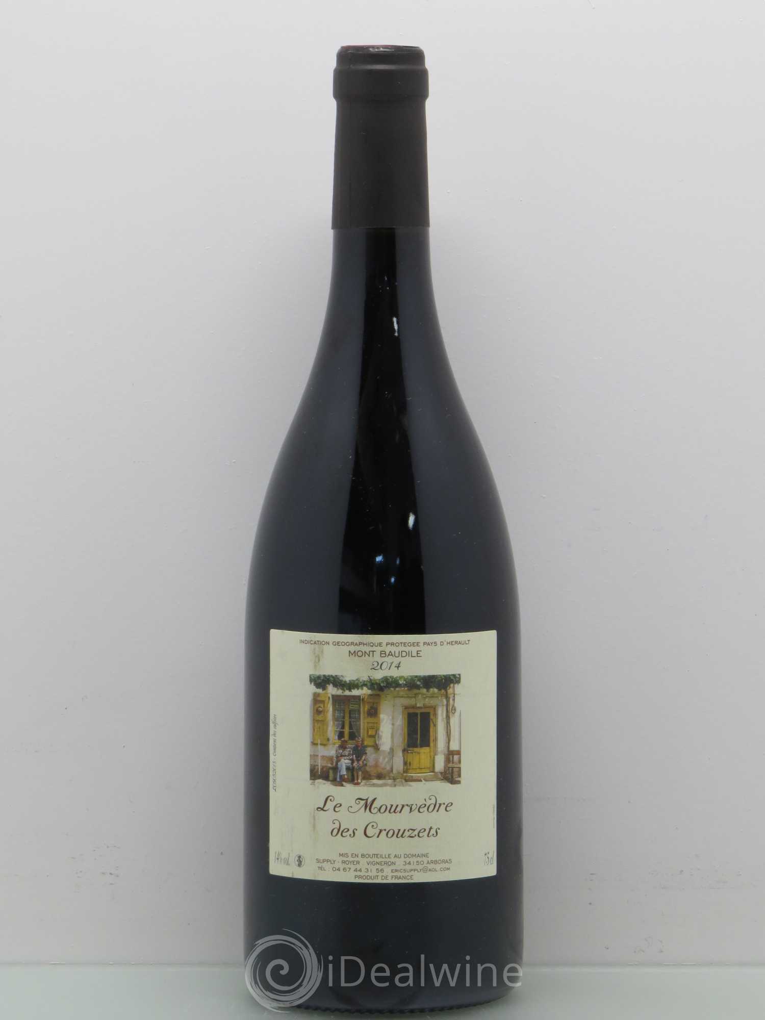 Pays d'Hérault Domaine Supply Royer Vdp Mont Baudille Mourvedre Du Crouzet 2014 - Posten von 1 Flasche - 0