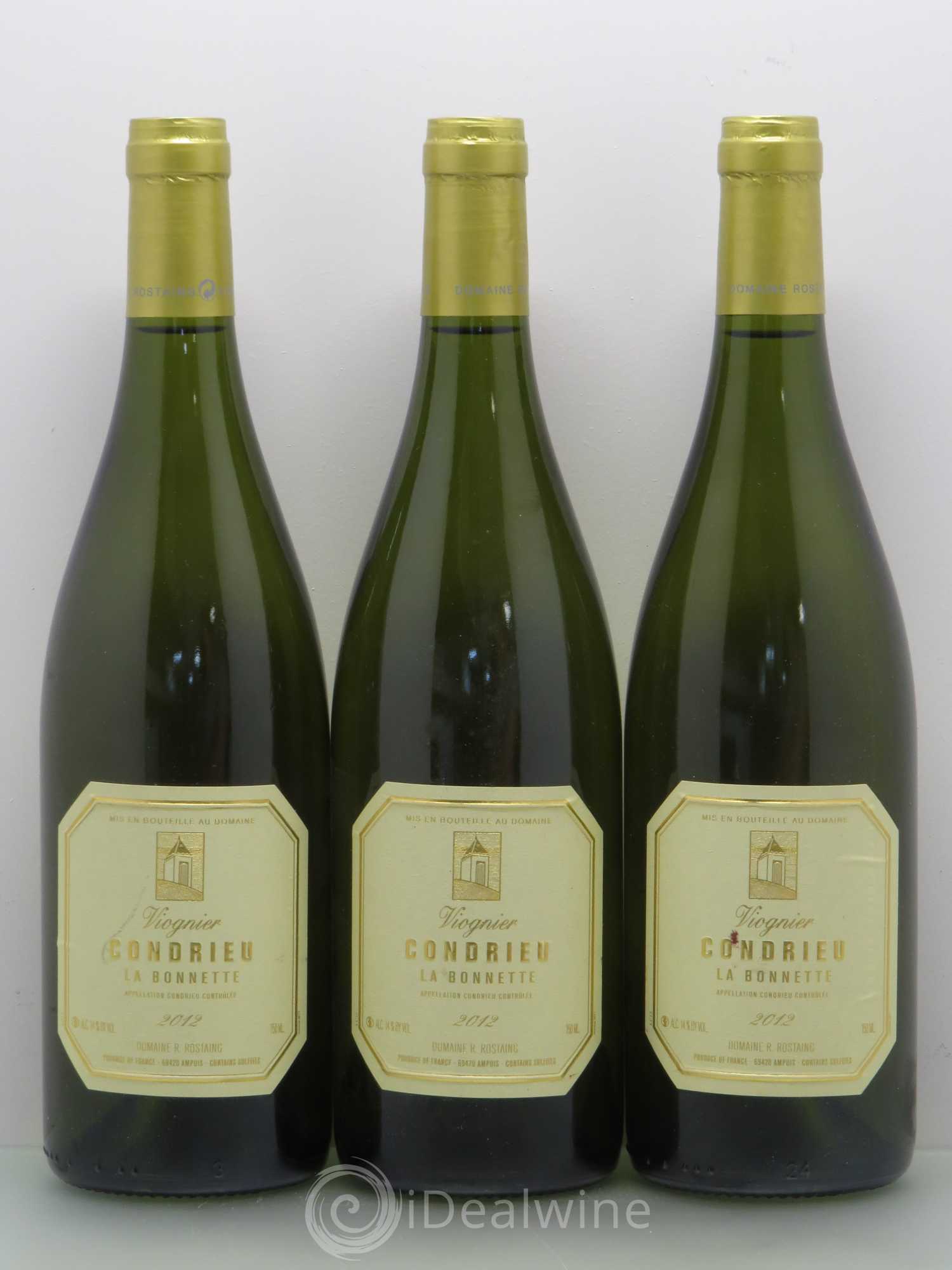 Condrieu Viognier La Bonnette R Rostaing 2012 - Lot de 3 bouteilles - 0