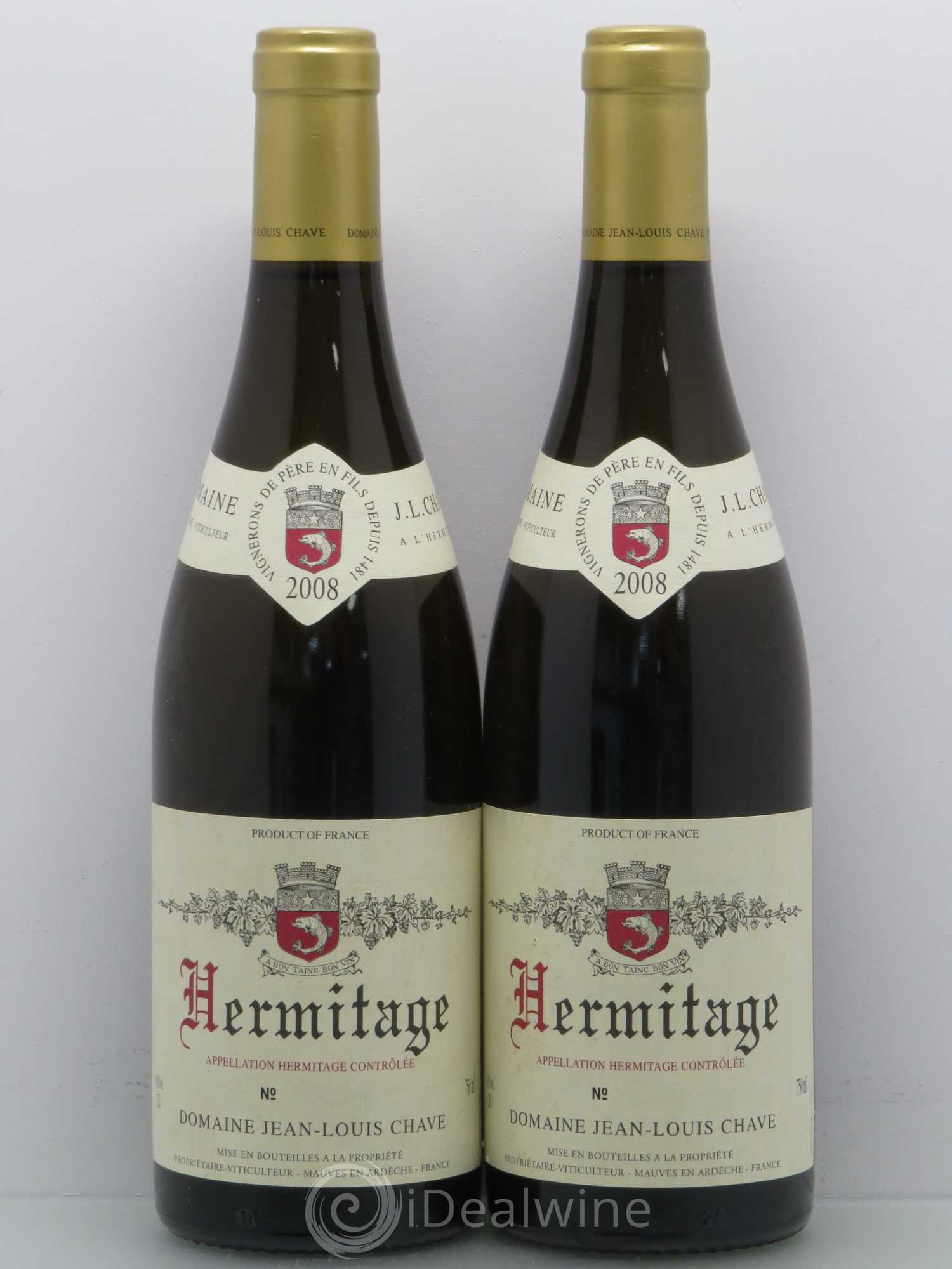 Hermitage Jean-Louis Chave 2008 - Lot de 2 bouteilles - 0