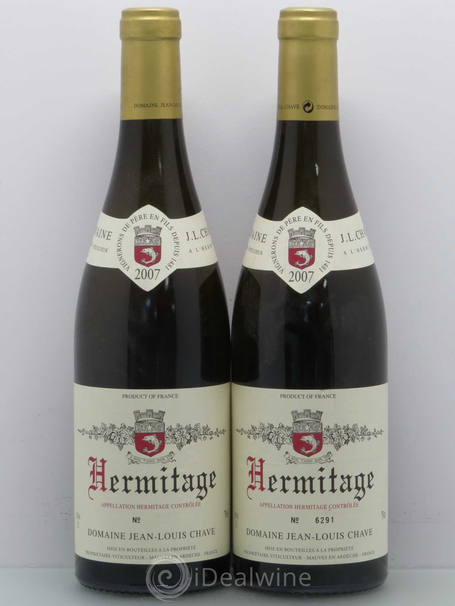 Hermitage Jean-Louis Chave 2007 - Lot de 2 bouteilles - 0