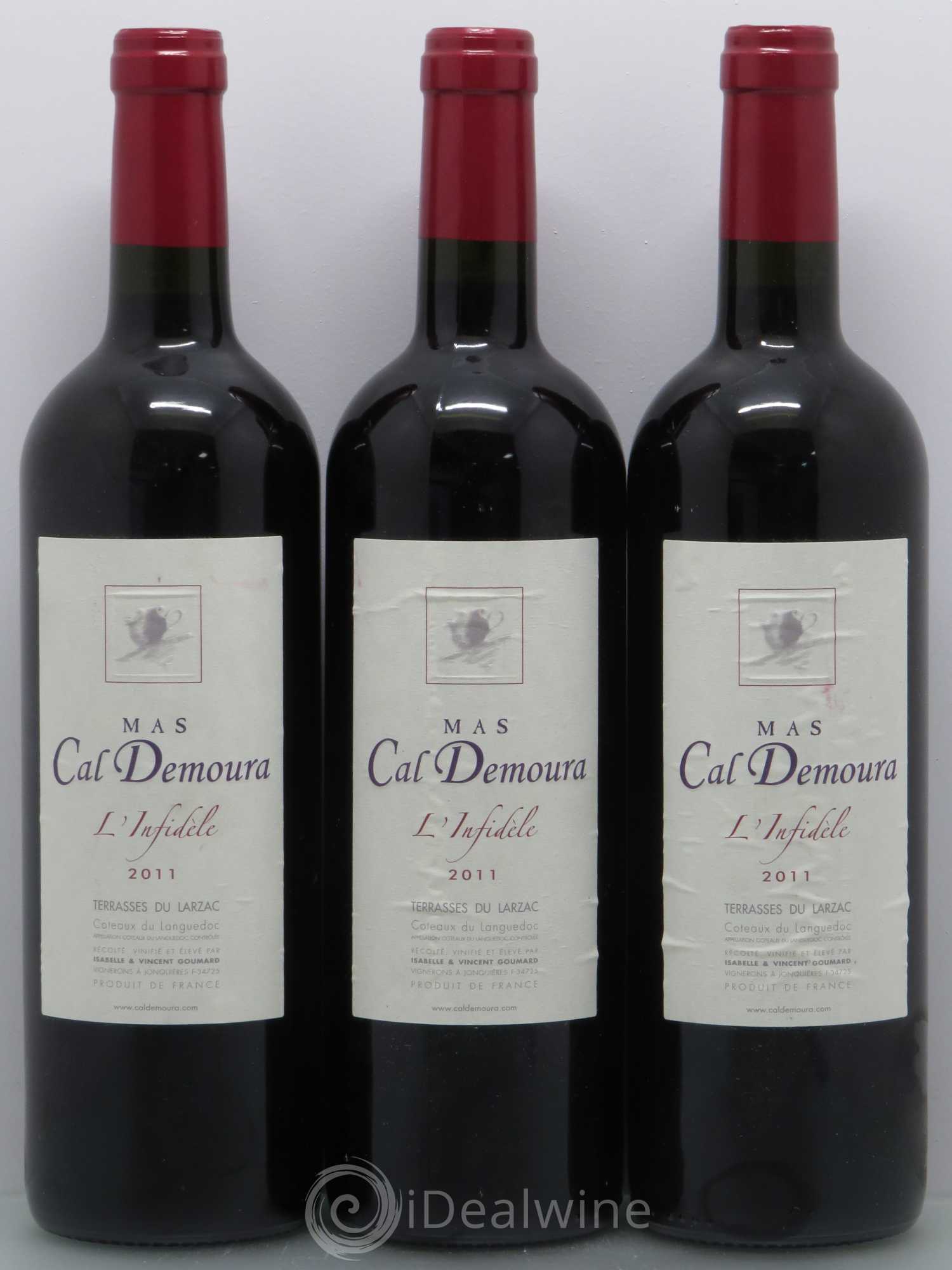 Terrasses du Larzac L'Infidèle Mas Cal Demoura 2011 - Lot de 3 bouteilles - 0