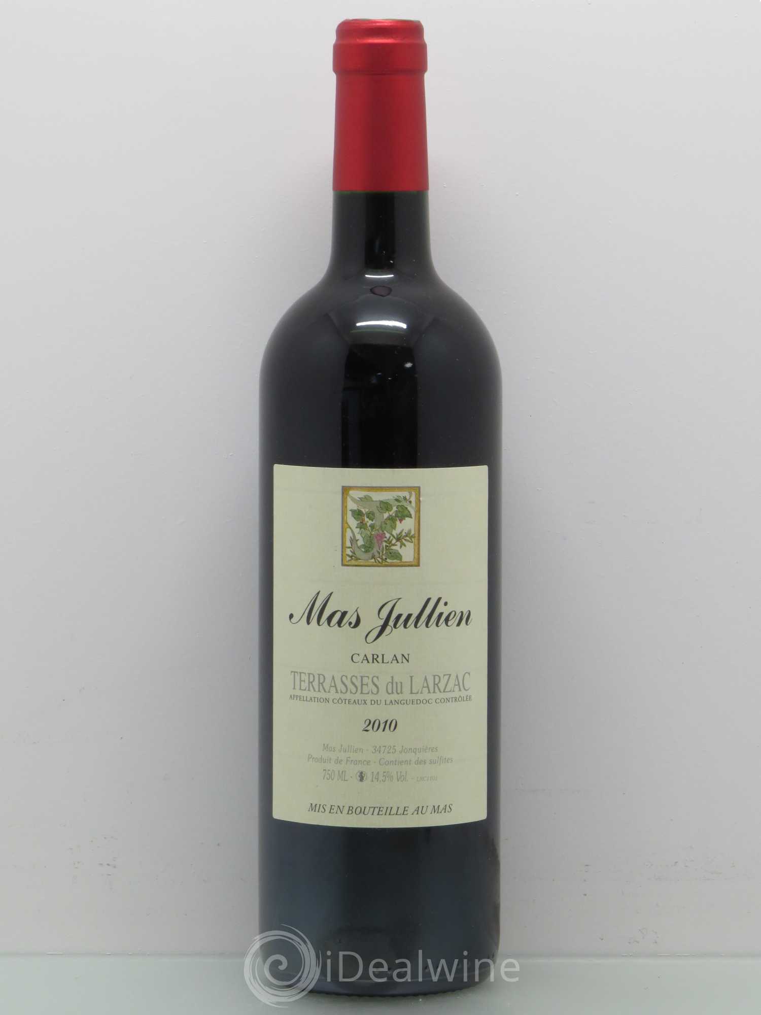Terrasses du Larzac Mas Jullien Carlan Olivier Jullien 2010 - Lot de 1 bouteille - 0
