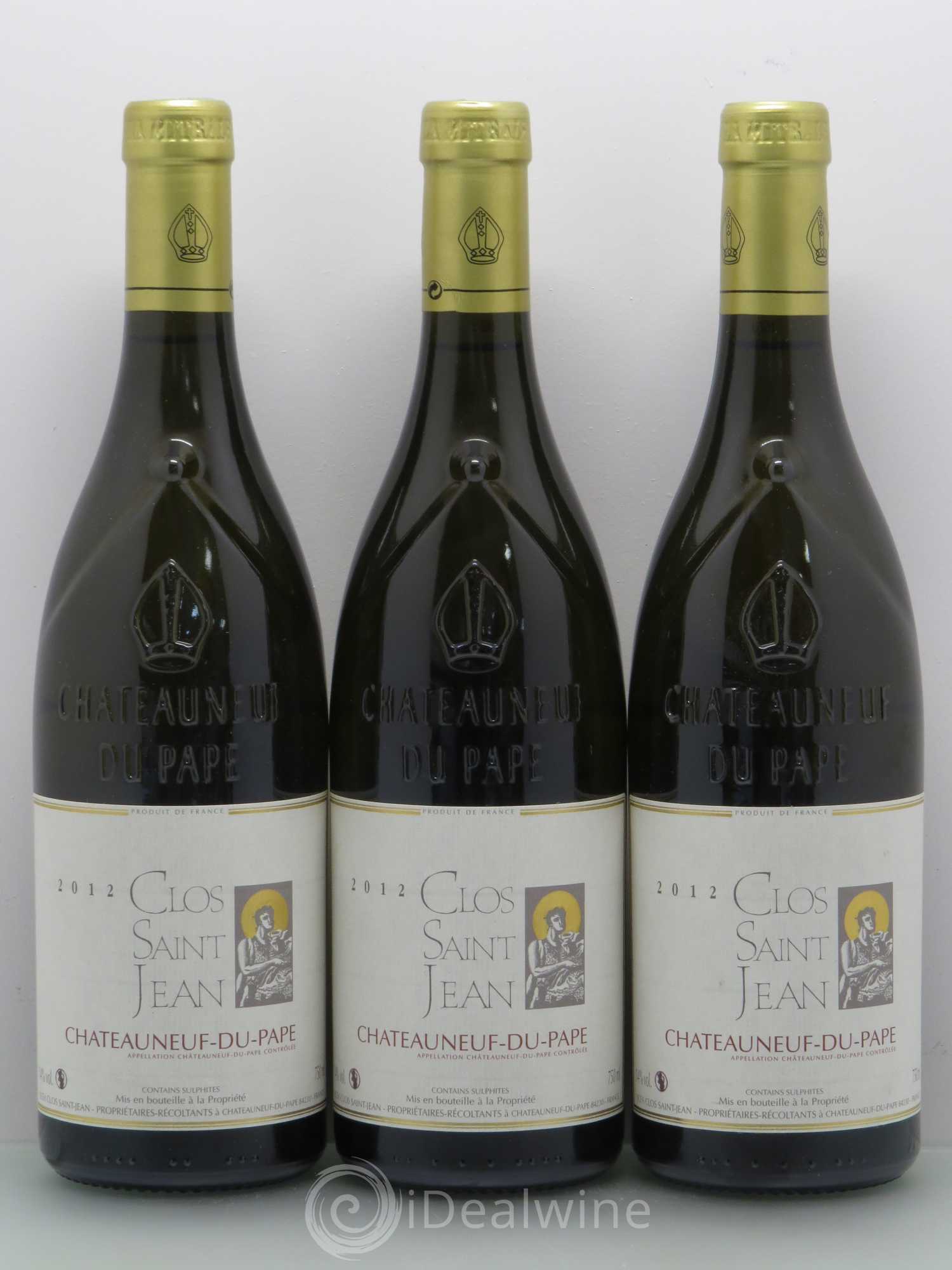 Châteauneuf-du-Pape Clos Saint Jean 2012 - Posten von 3 Flaschen - 0