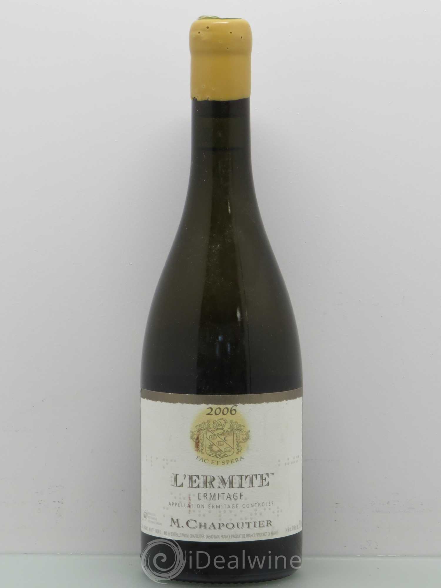 Hermitage Ermitage l'Ermite Chapoutier 2006 - Lot de 1 bouteille - 0
