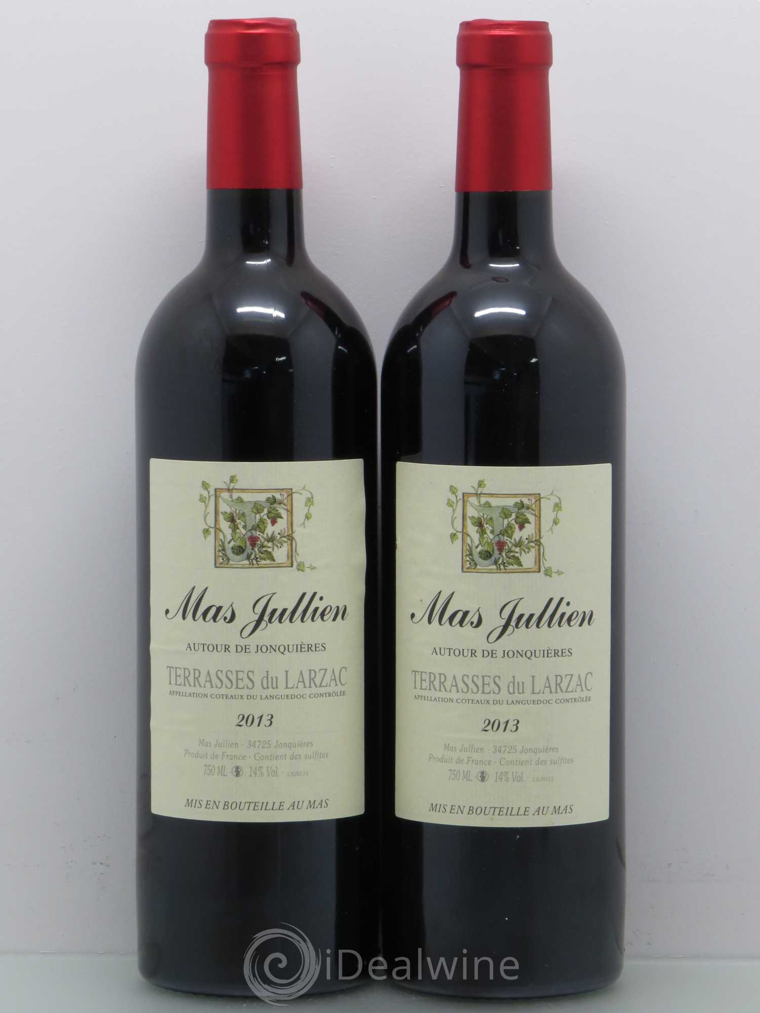 Terrasses du Larzac Mas Jullien Autour de Jonquières Olivier Jullien 2013 - Lot de 2 bouteilles - 0