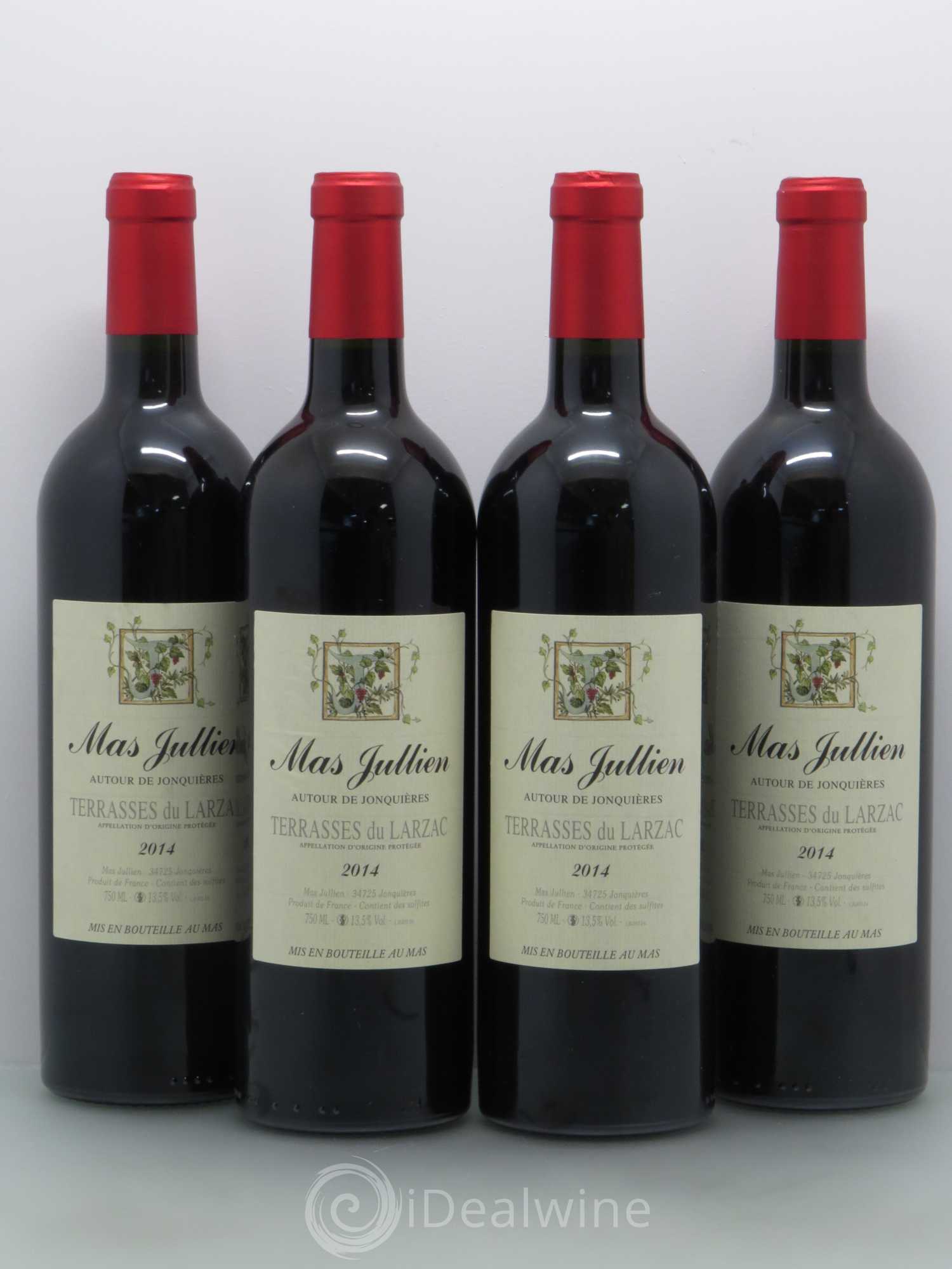 Terrasses du Larzac Mas Jullien Autour de Jonquières Olivier Jullien 2014 - Lot de 4 bouteilles - 0