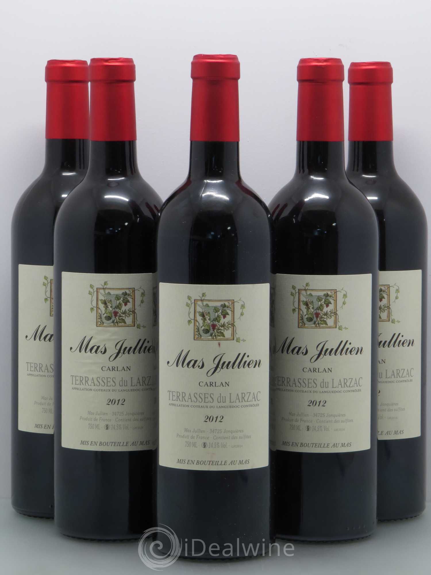 Terrasses du Larzac Mas Jullien Carlan Olivier Jullien 2012 - Lot de 5 bouteilles - 0