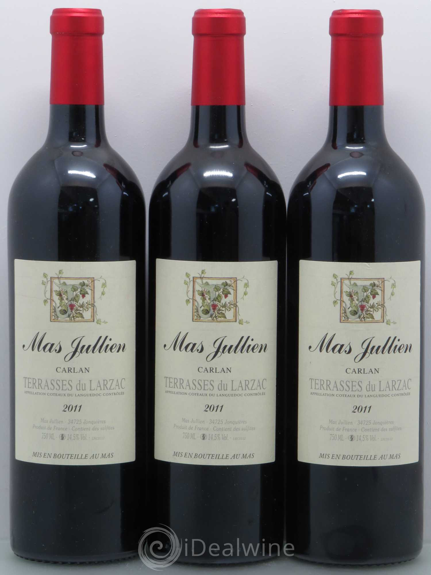 Terrasses du Larzac Mas Jullien Carlan Olivier Jullien 2011 - Lotto di 3 bottiglie - 0