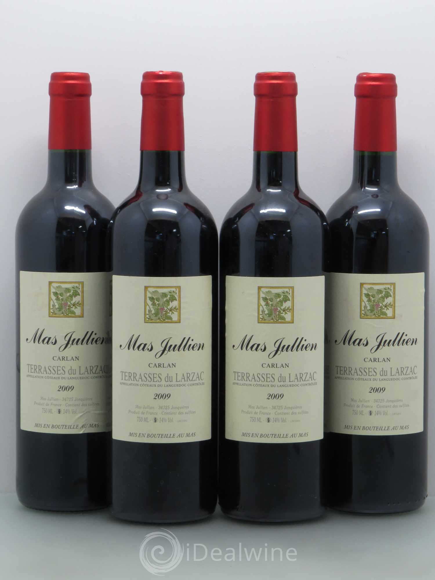 Terrasses du Larzac Mas Jullien Carlan Olivier Jullien 2009 - Lot de 4 bouteilles - 0