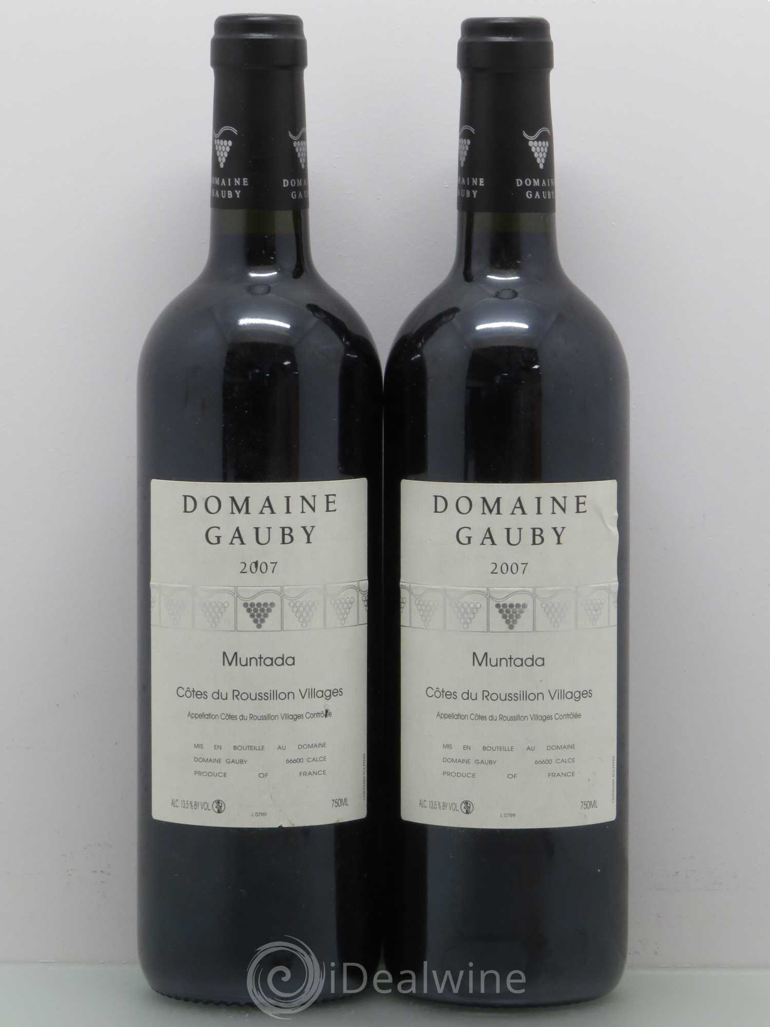 Côtes Catalanes (anciennement Côtes du Roussillon Villages) La Muntada Gauby (Domaine) 2007 - Lot de 2 bouteilles - 0