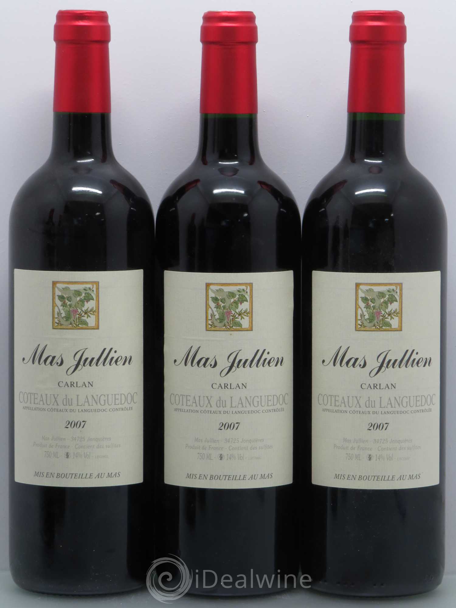 Terrasses du Larzac Mas Jullien Carlan Olivier Jullien 2007 - Lot de 5 bouteilles - 1
