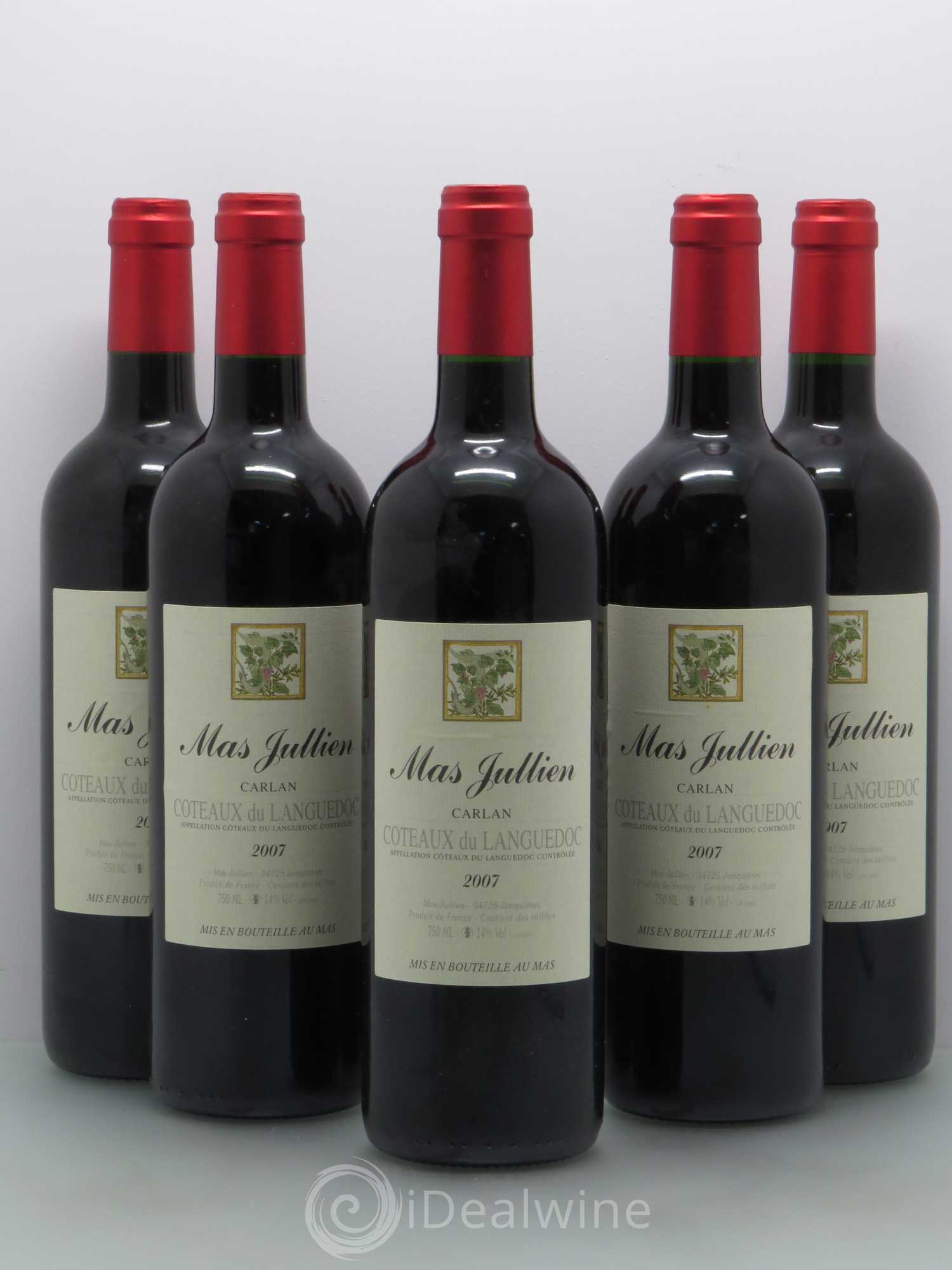Terrasses du Larzac Mas Jullien Carlan Olivier Jullien 2007 - Lot de 5 bouteilles - 0