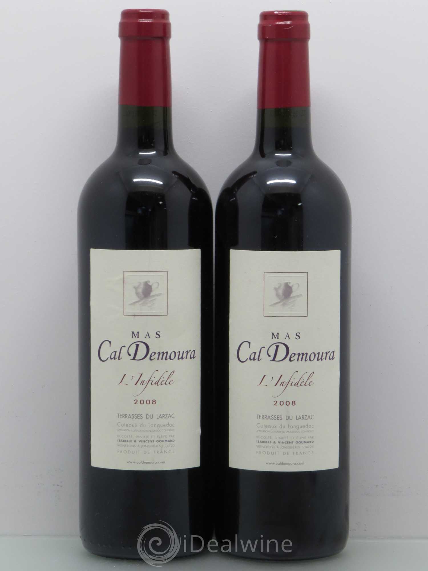 Terrasses du Larzac L'Infidèle Mas Cal Demoura 2008 - Lot de 2 bouteilles - 0