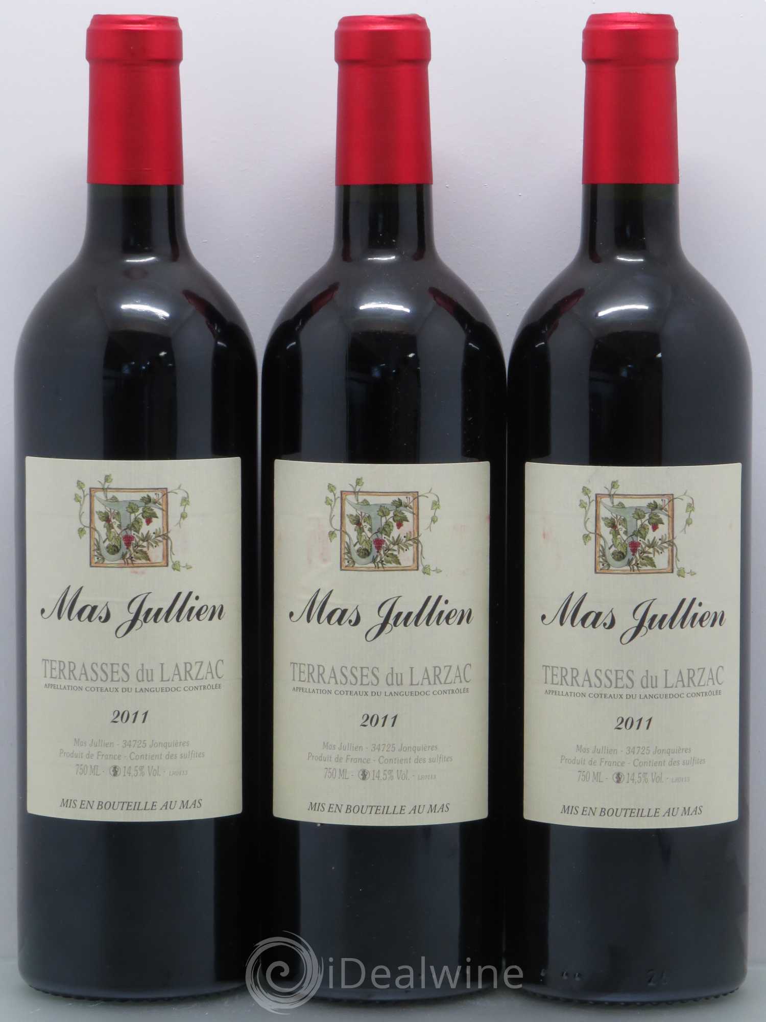 Terrasses du Larzac Mas Jullien Olivier Jullien 2011 - Lot de 3 bouteilles - 0
