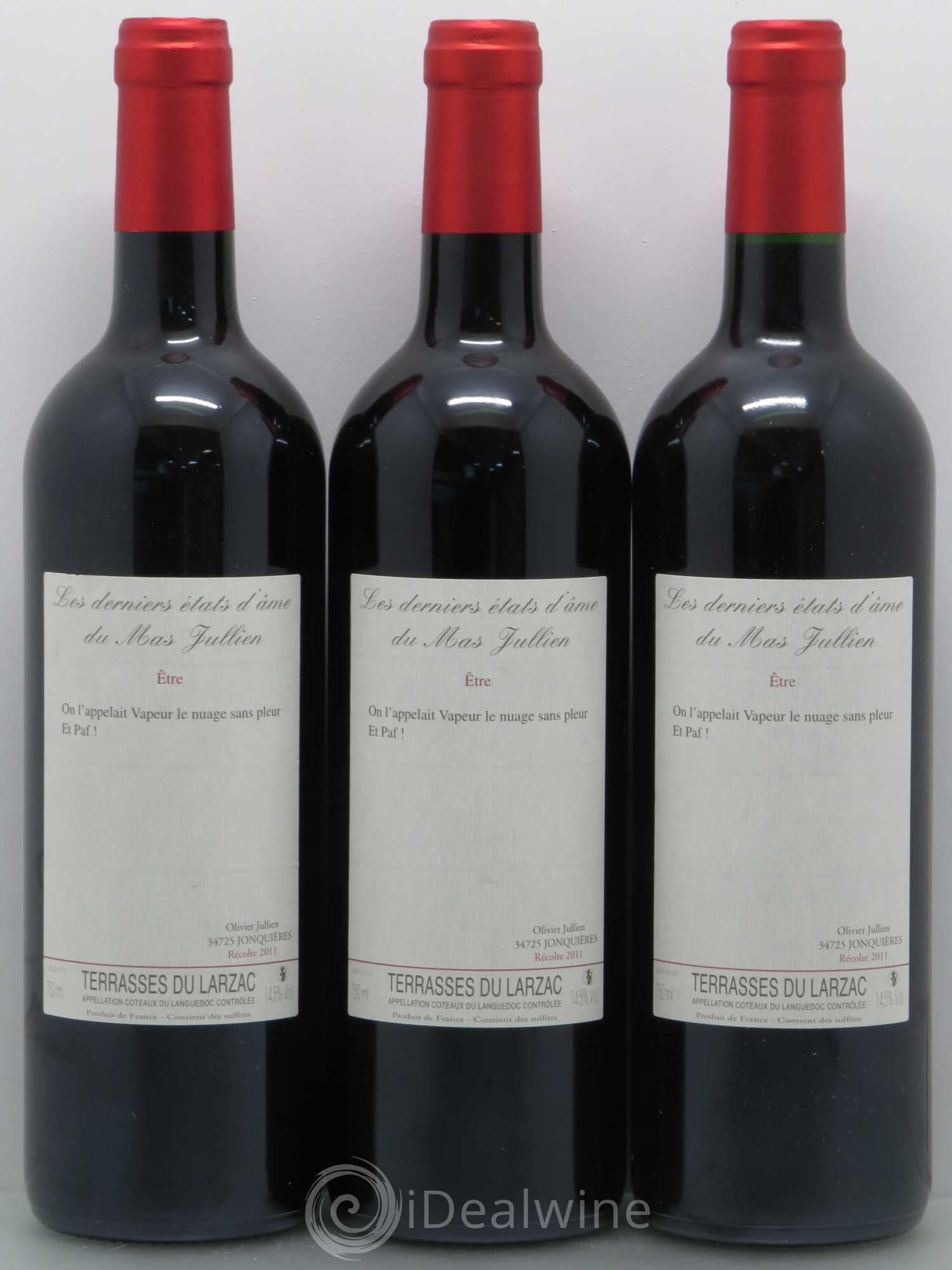 Terrasses du Larzac Mas Jullien Les Etats d'Ame du Mas Jullien Olivier Jullien 2011 - Lot de 6 bouteilles - 1