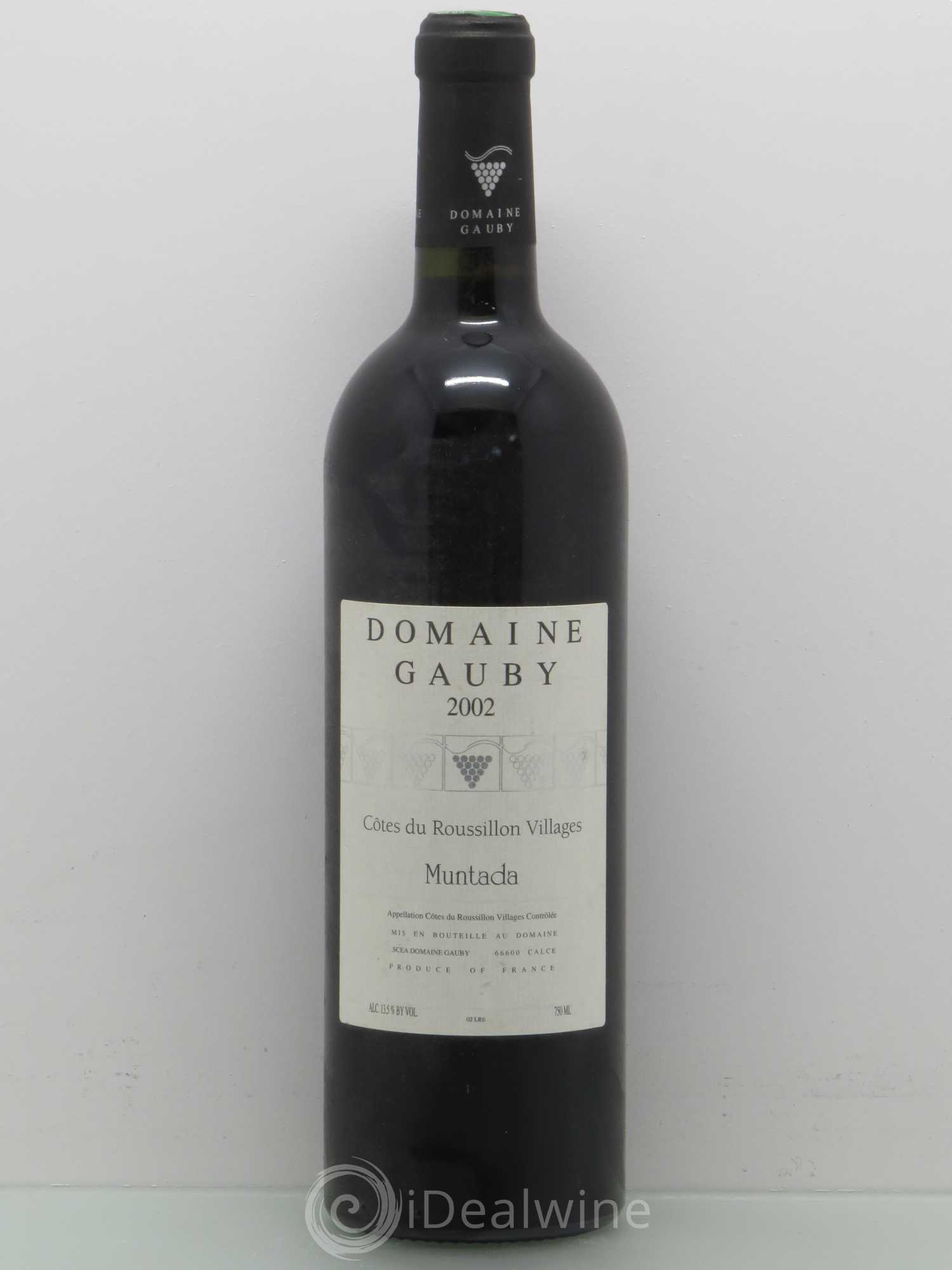 Côtes Catalanes (anciennement Côtes du Roussillon Villages) La Muntada Gauby (Domaine) 2002 - Lot de 1 bouteille - 0
