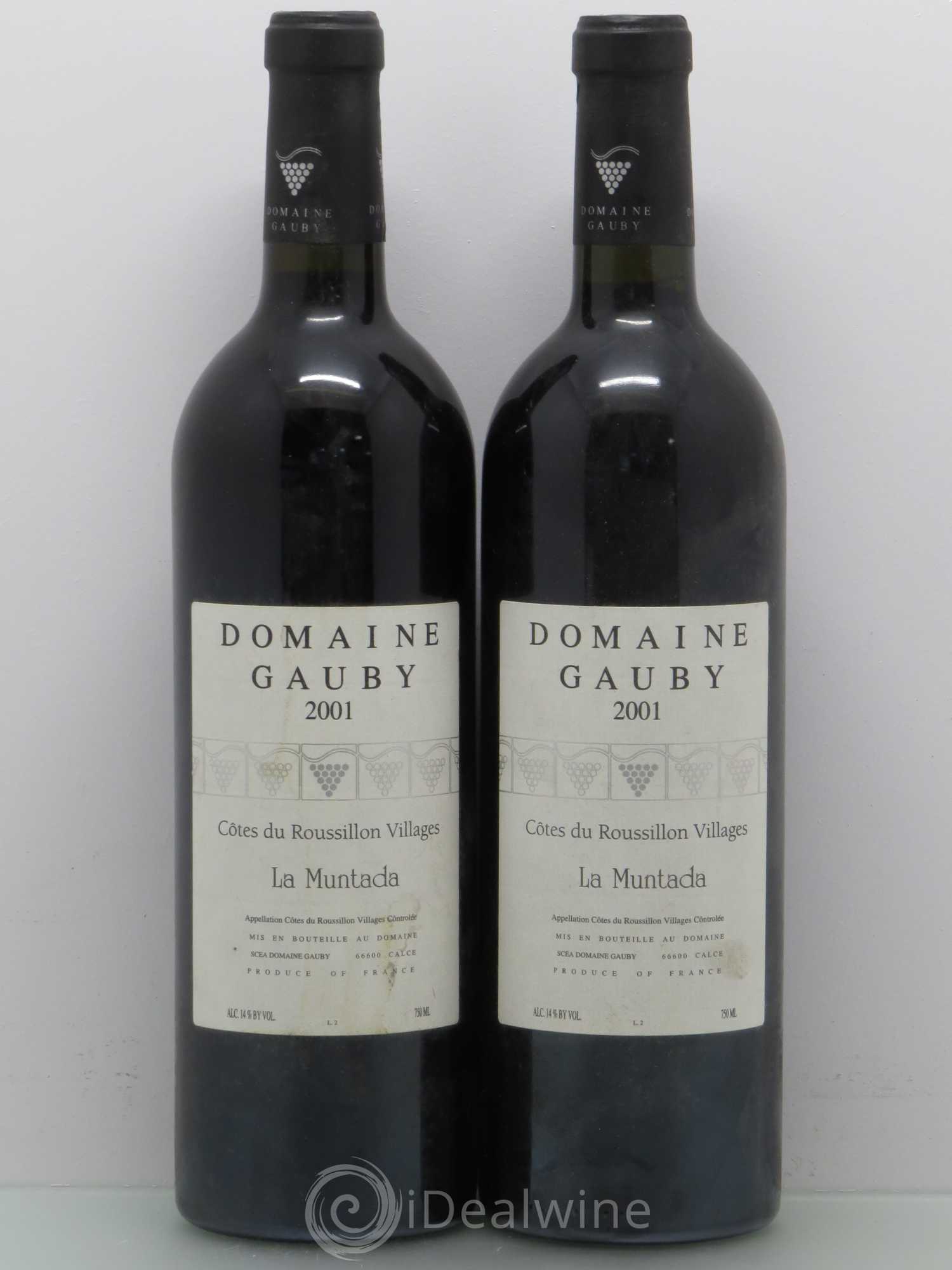 Côtes Catalanes (anciennement Côtes du Roussillon Villages) La Muntada Gauby (Domaine) 2001 - Lot de 2 bouteilles - 0