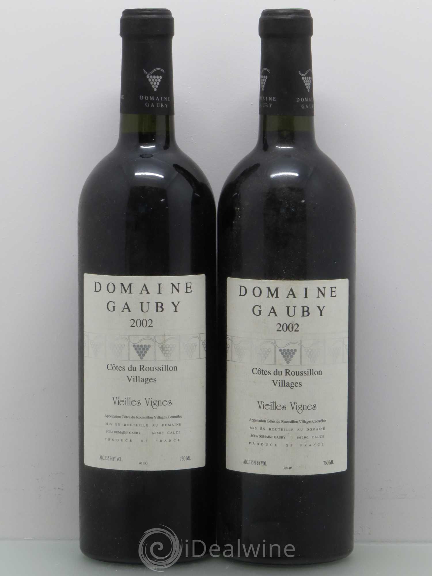 Côtes du Roussillon Villages Vieilles vignes Gauby (Domaine) 2002 - Lot de 2 bouteilles - 0