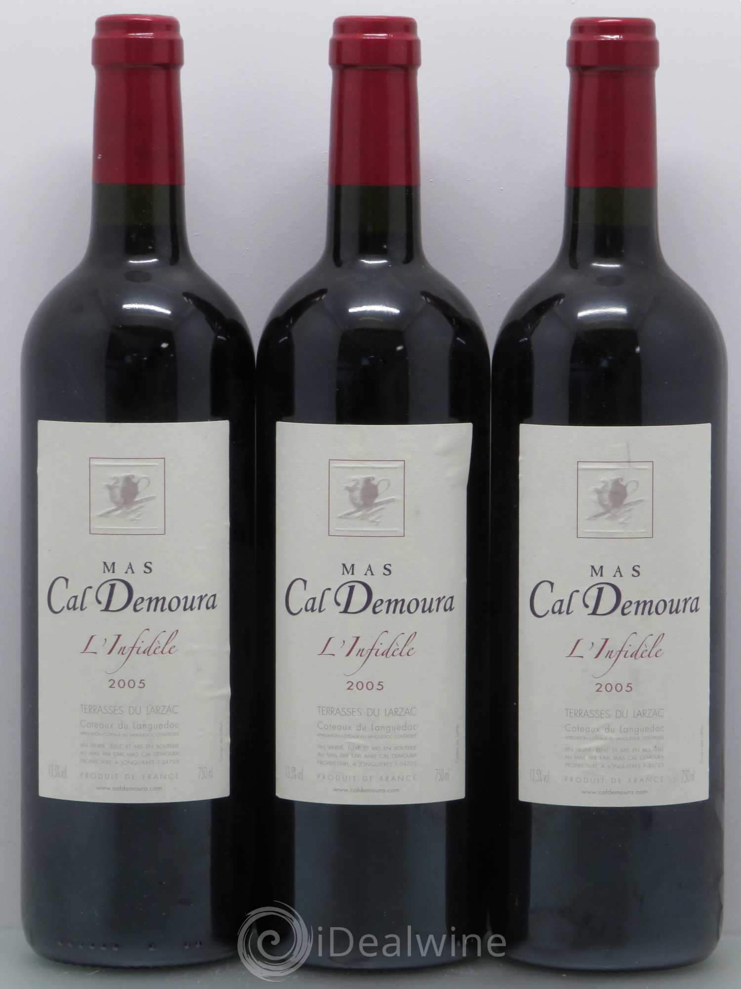 Terrasses du Larzac L'Infidèle Mas Cal Demoura 2005 - Lot de 3 bouteilles - 0