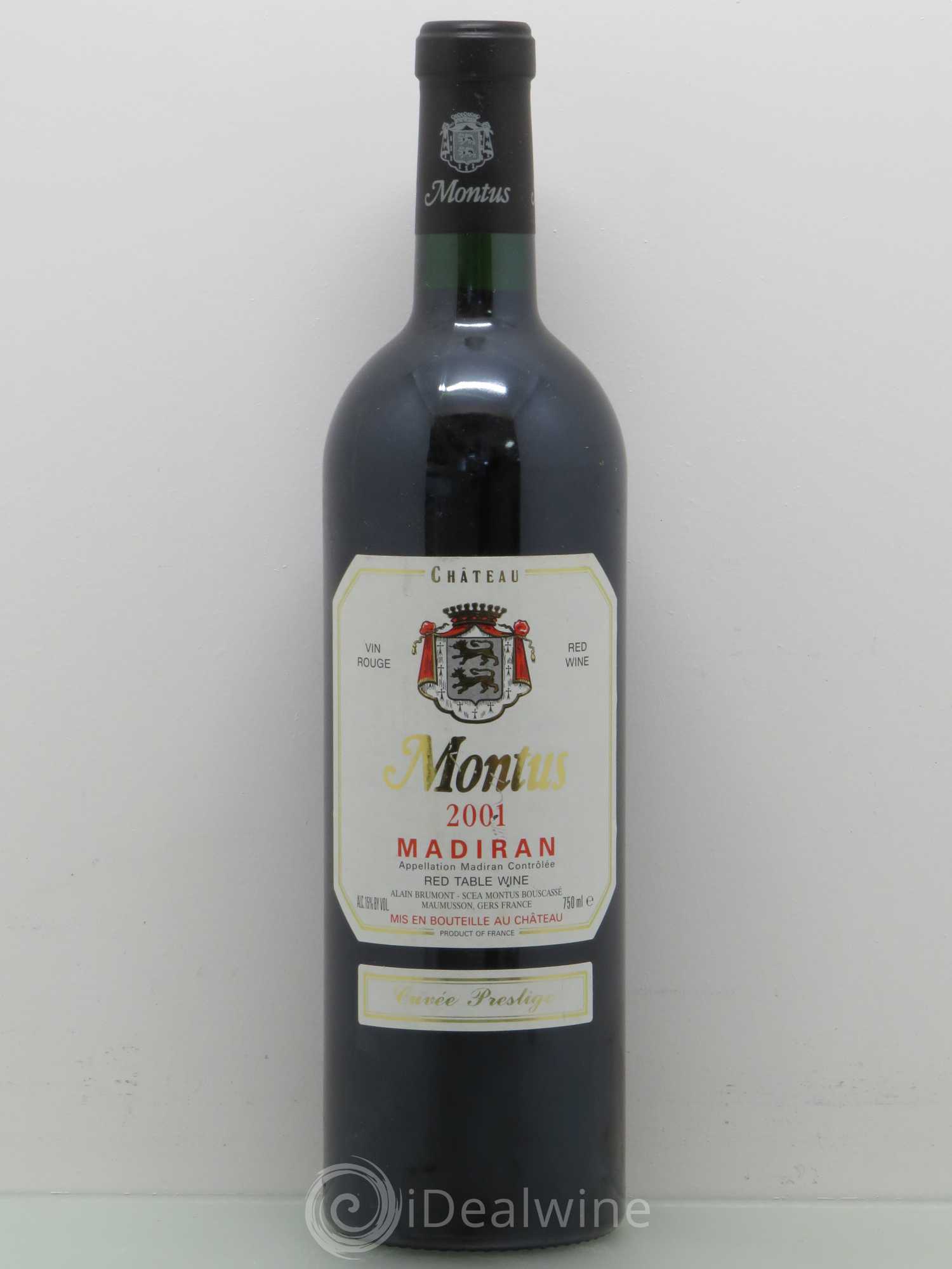 Madiran Château Montus-Prestige Alain Brumont 2001 - Lot de 1 bouteille - 0