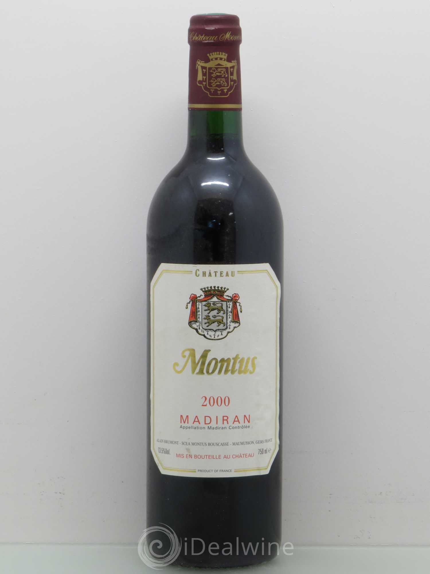Madiran Château Montus Alain Brumont 2000 - Lot de 1 bouteille - 0