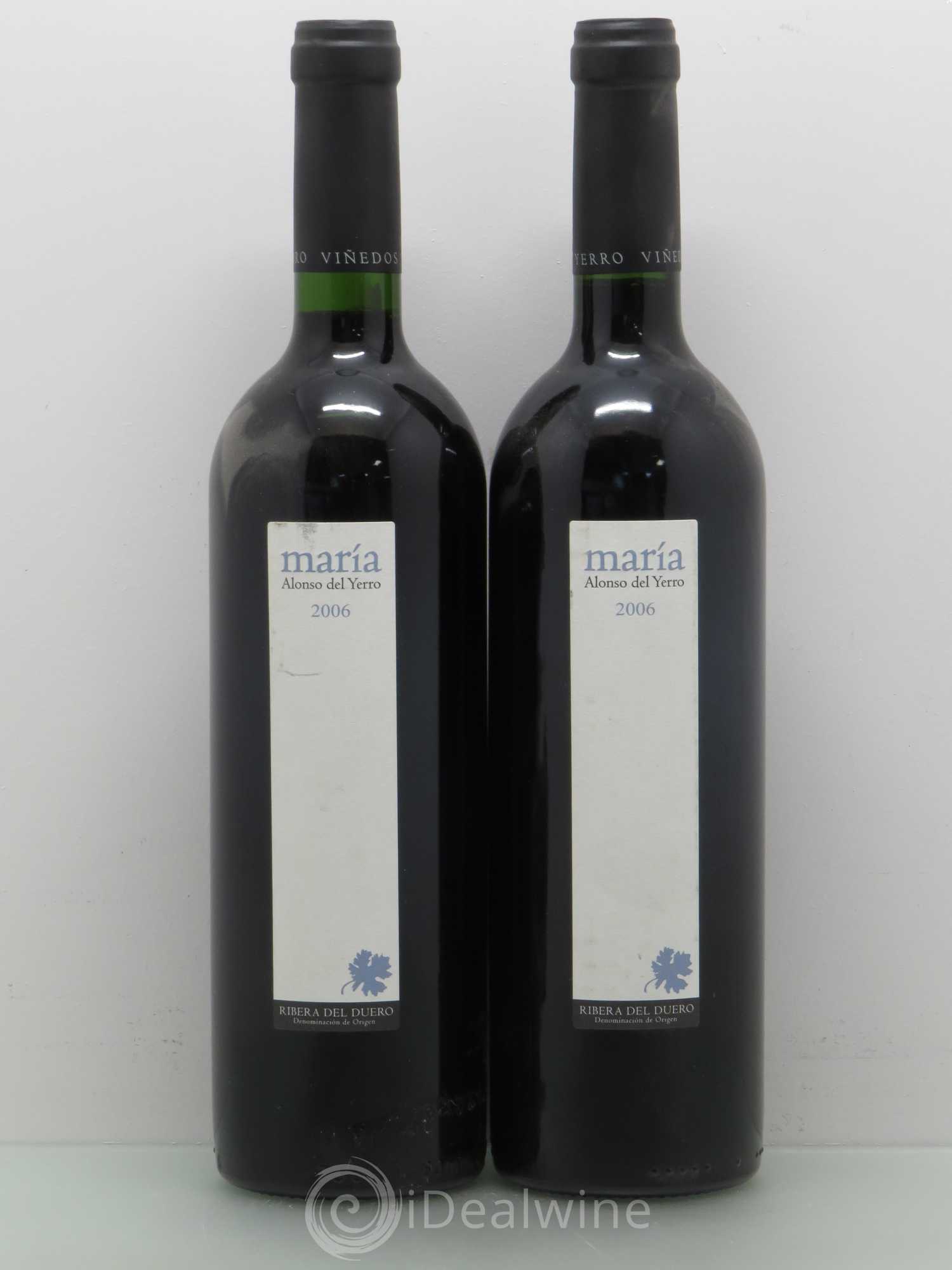 Ribera Del Duero DO Bodegas Y Viñedos Alonso Yerro Maria 2006 - Posten von 2 Flaschen - 0