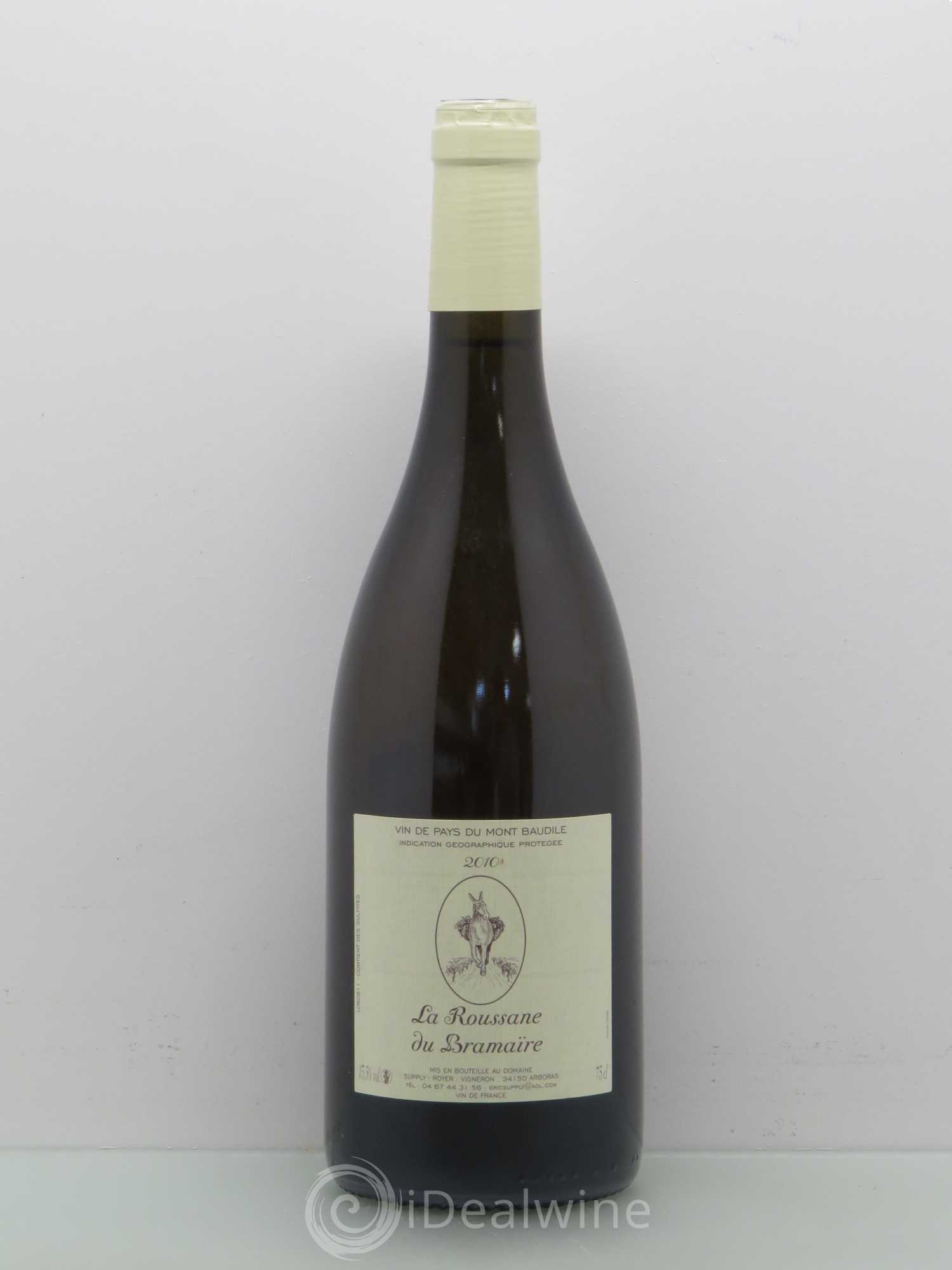 Pays d'Hérault Domaine Supply Royer Vdp Mont Baudille Roussanne 2010 - Posten von 1 Flasche - 0
