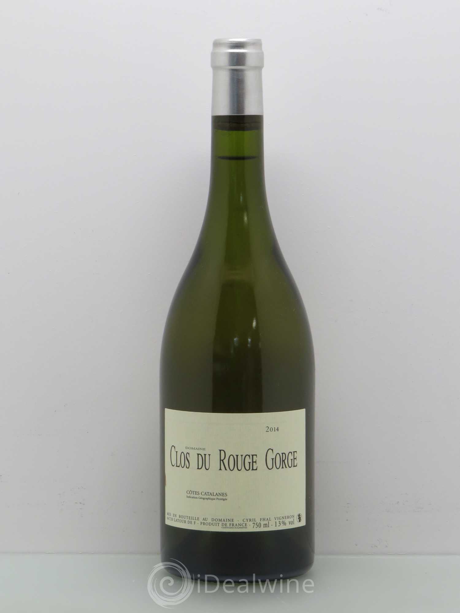 Côtes Catalanes Clos du Rouge Gorge Cyril Fhal 2014 - Lot de 1 bouteille - 0