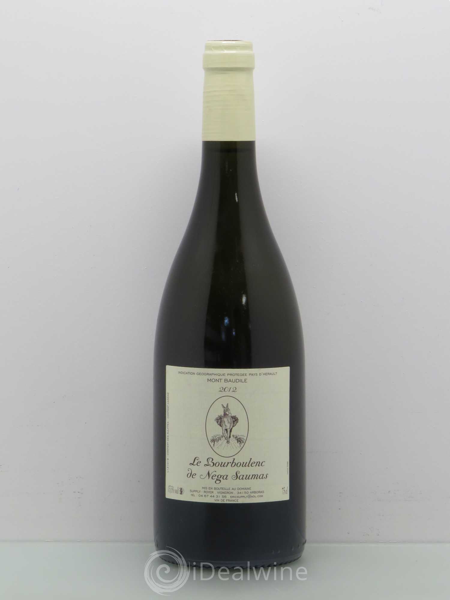 Pays d'Hérault Domaine Supply Royer Vdp Mont Baudille Bourboulenc 2012 - Posten von 1 Flasche - 0