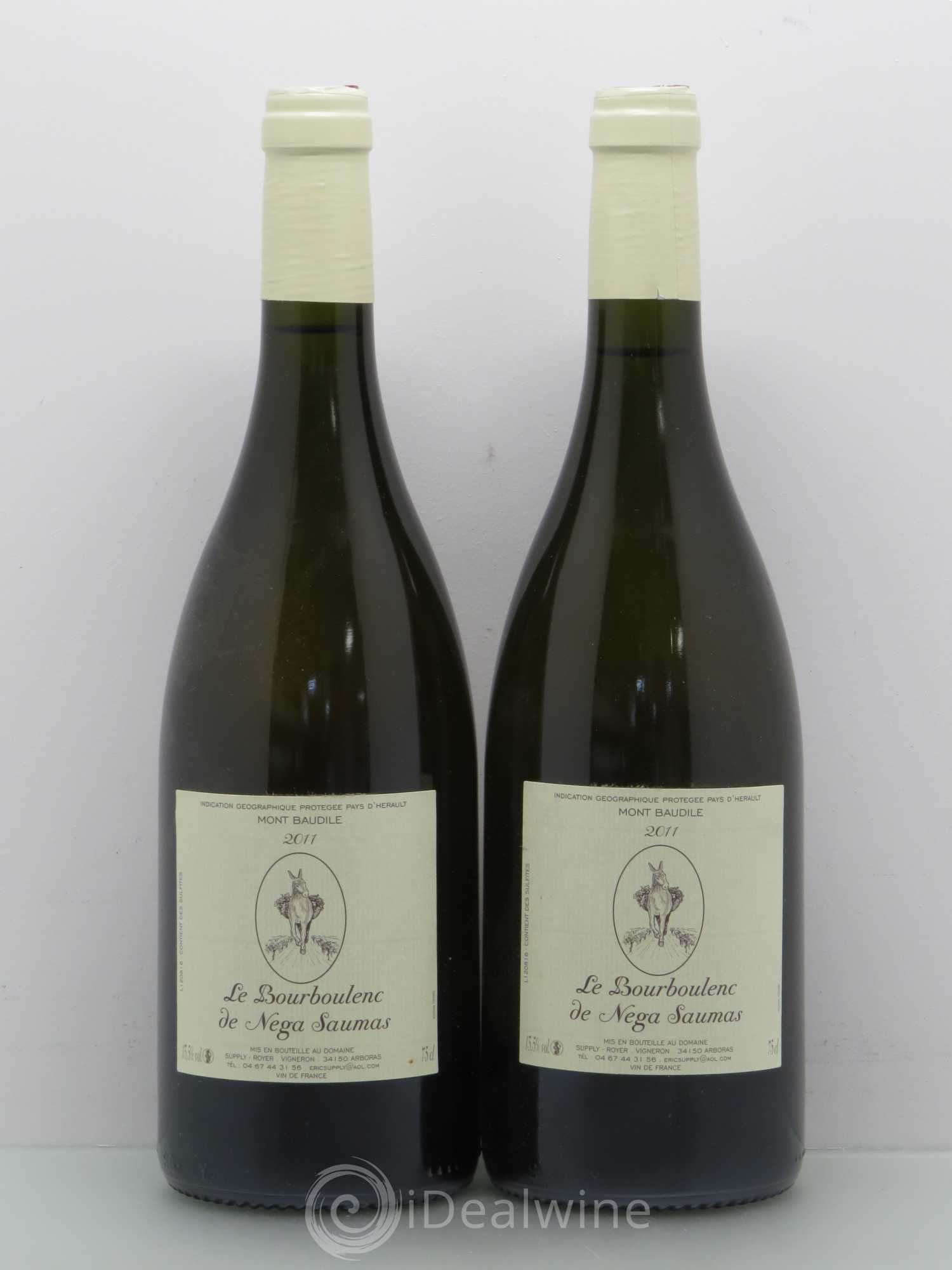 Pays d'Hérault Domaine Supply Royer Vdp Mont Baudille Bourboulenc 2011 - Posten von 2 Flaschen - 0