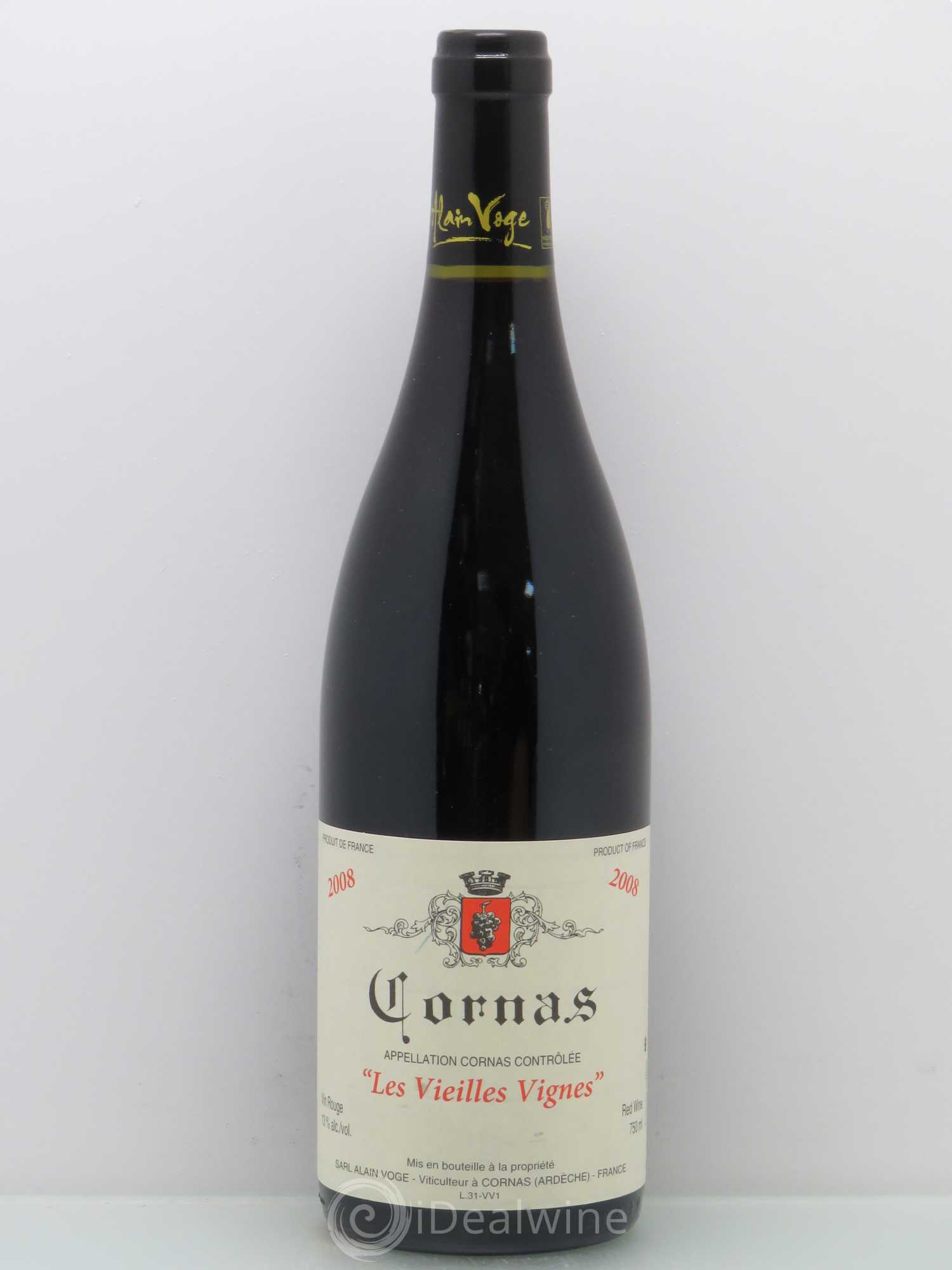 Cornas Les Vieilles Vignes Alain Voge (Domaine) 2008 - Lot de 1 bouteille - 0