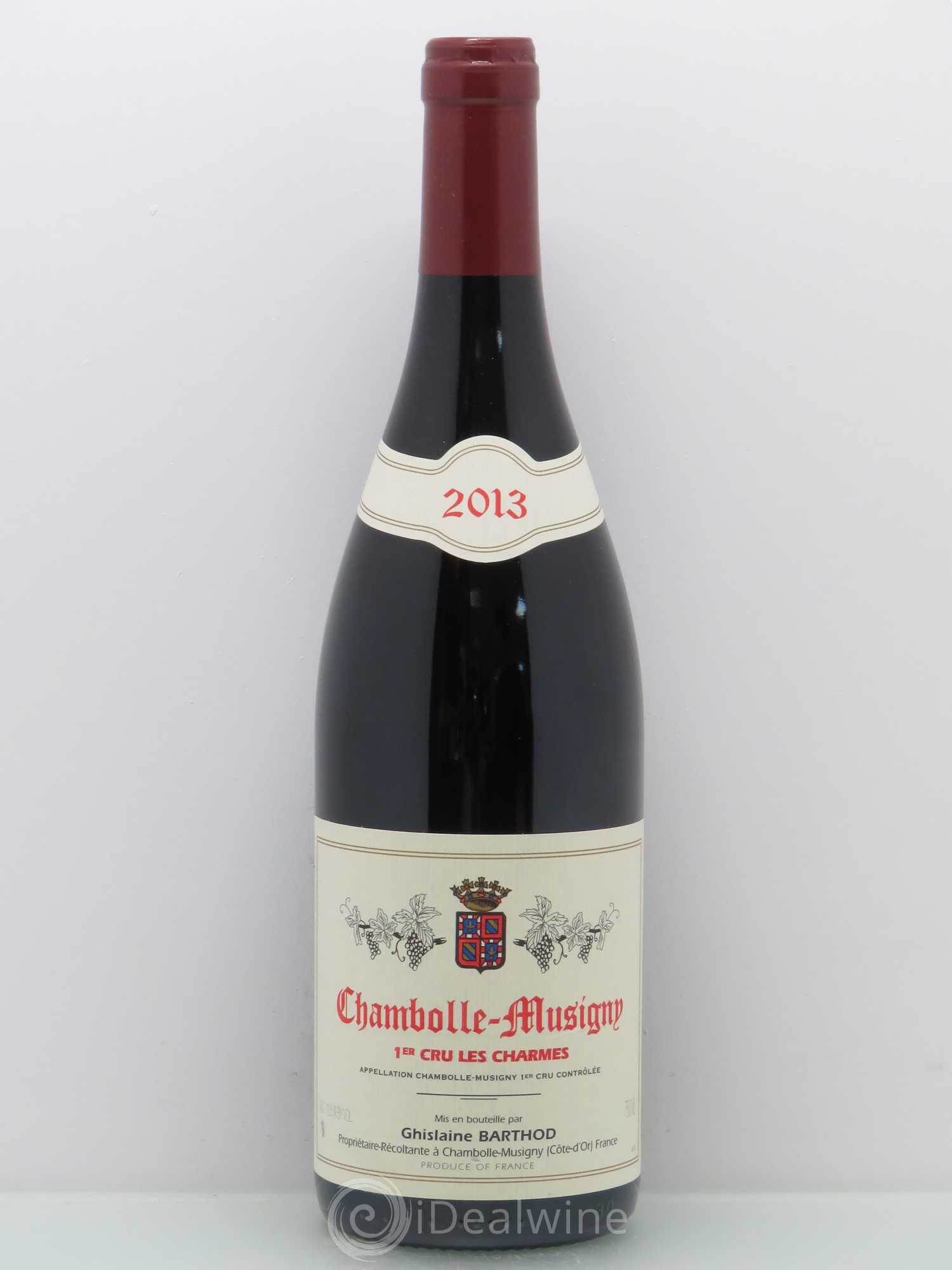 Chambolle-Musigny 1er Cru Les Charmes Ghislaine Barthod 2013 - Lot de 1 bouteille - 0