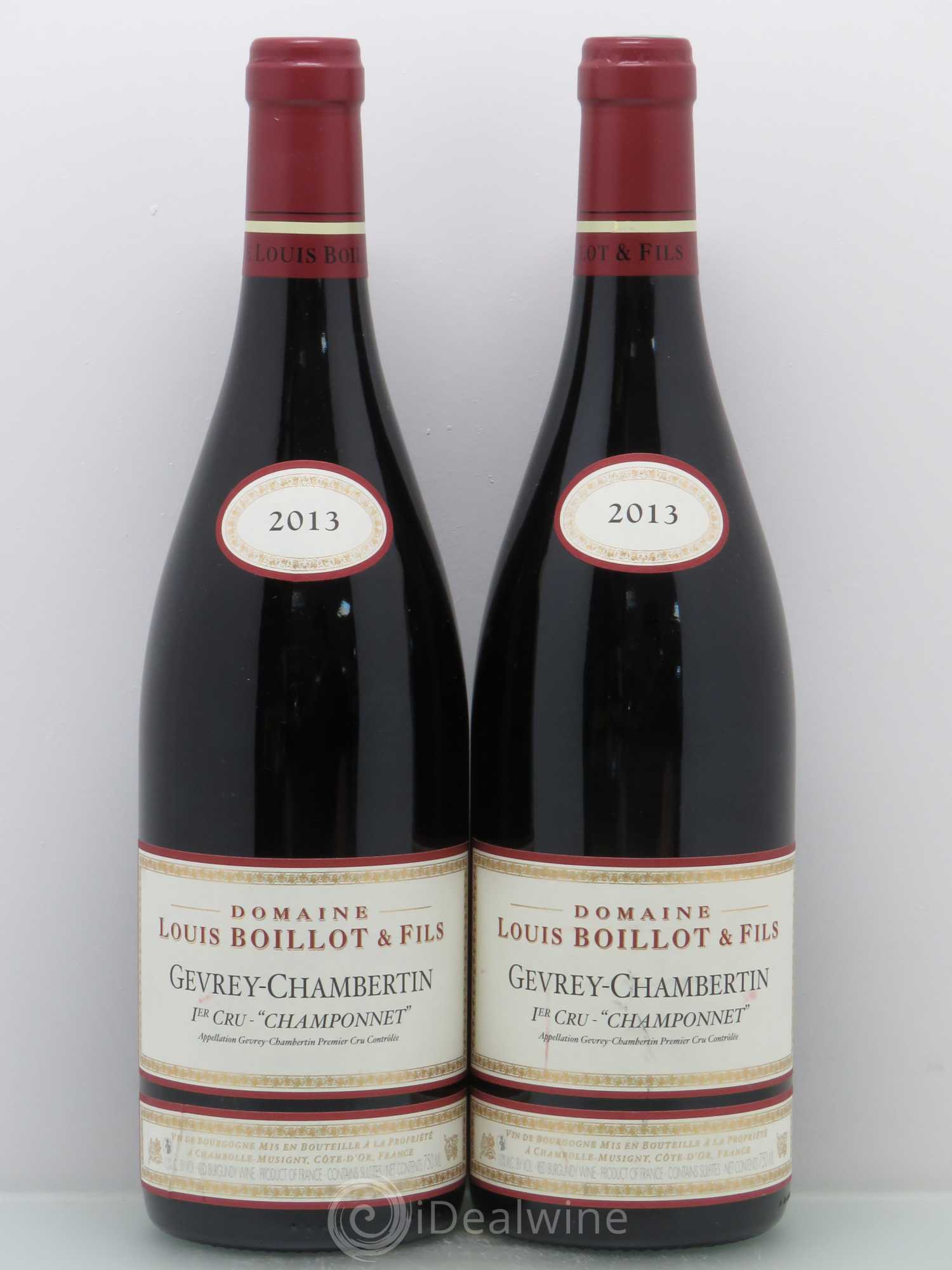 Gevrey-Chambertin 1er Cru Champonnets Louis Boillot 2013 - Lot de 2 bouteilles - 0