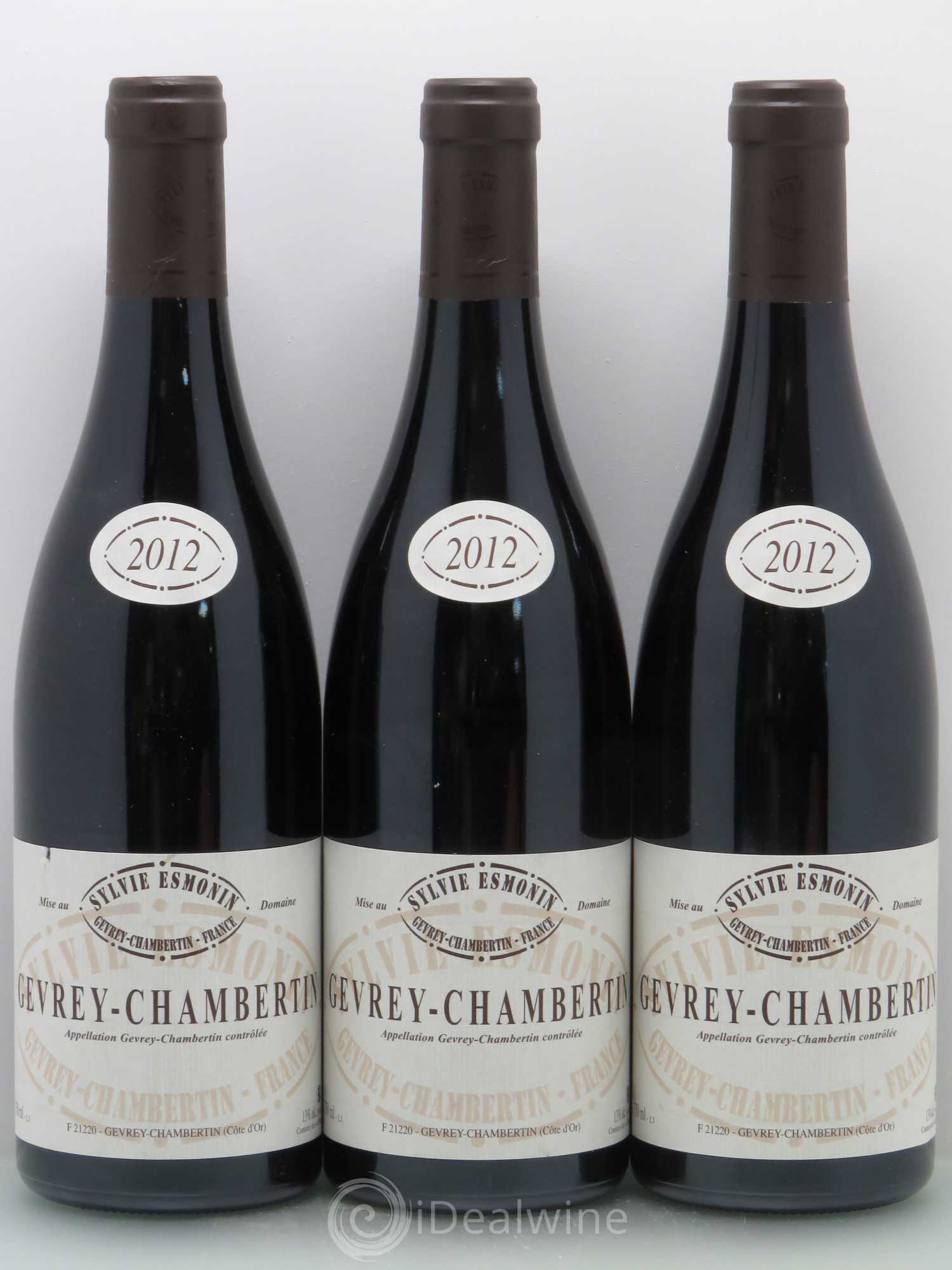 Gevrey-Chambertin Sylvie Esmonin 2012 - Lot de 3 bouteilles - 0
