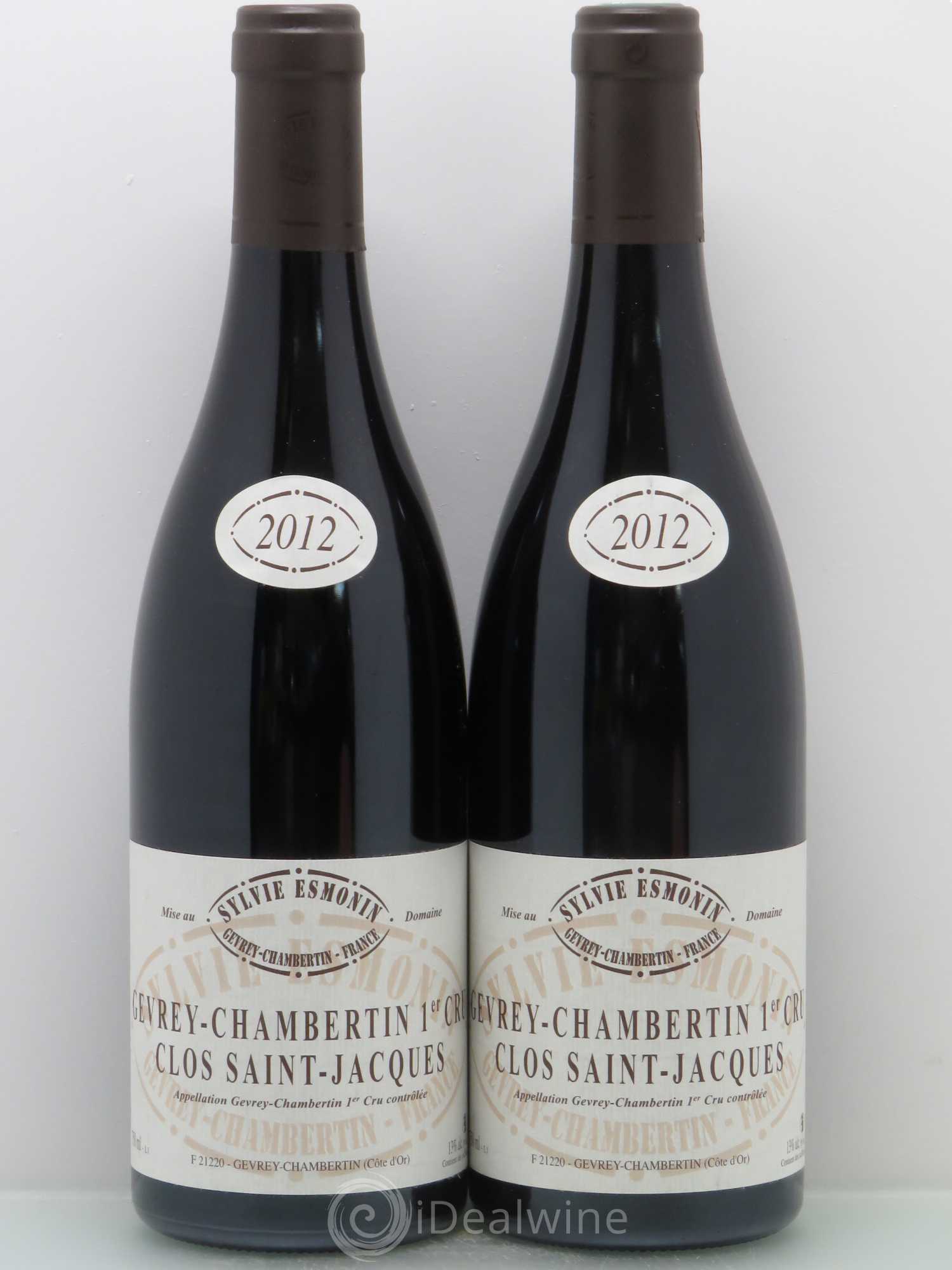 Gevrey-Chambertin 1er Cru Clos Saint Jacques Sylvie Esmonin 2012 - Lot de 2 bouteilles - 0