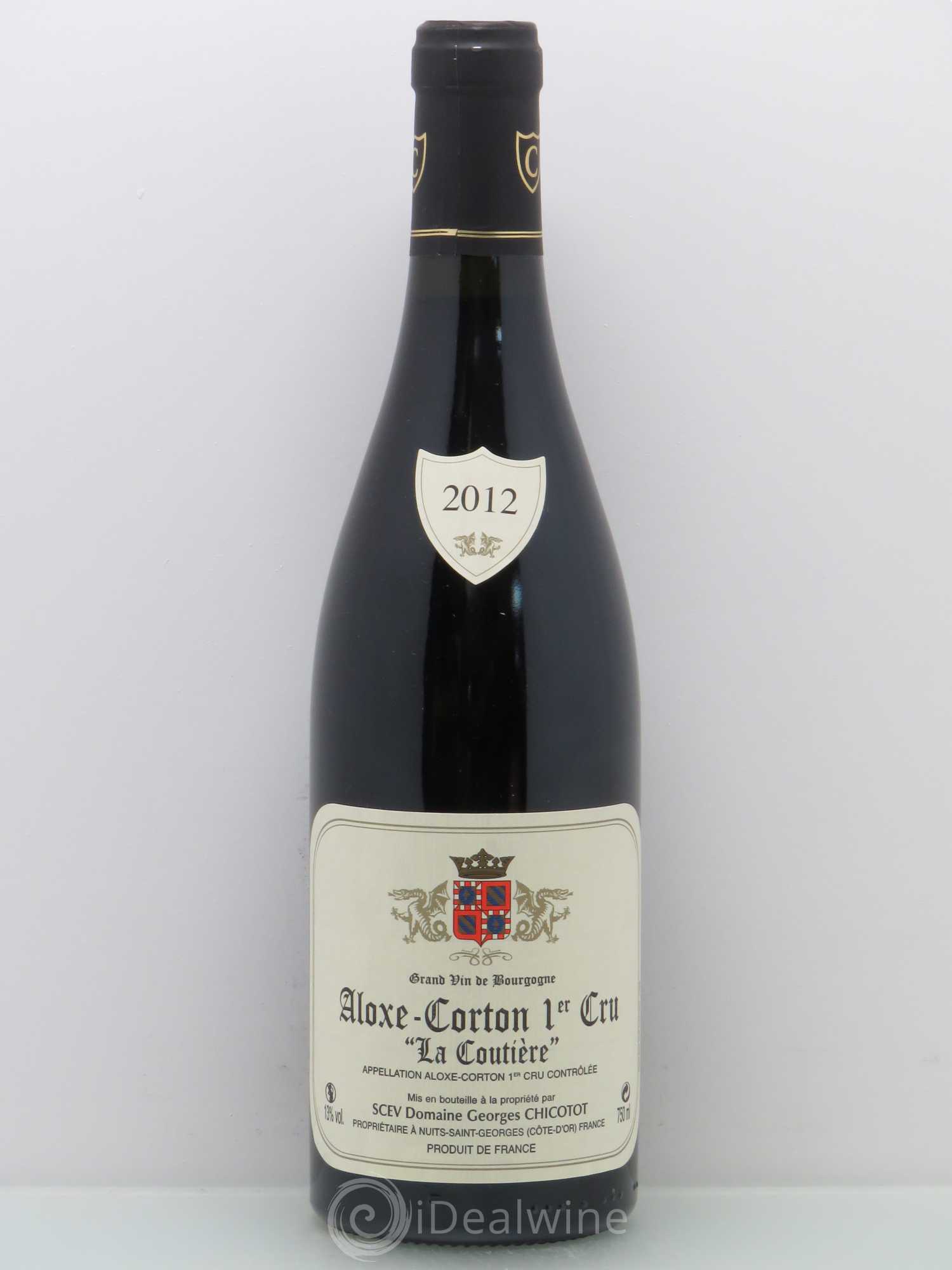 Aloxe-Corton 1er Cru Georges & Pascale Chicotot La Coutiere 2012 - Posten von 1 Flasche - 0