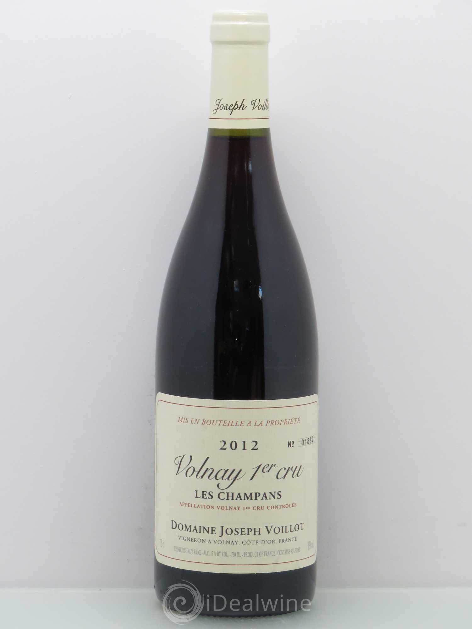 Volnay 1er Cru les Champans Joseph Voillot (Domaine) 2012 - Lot de 1 bouteille - 0