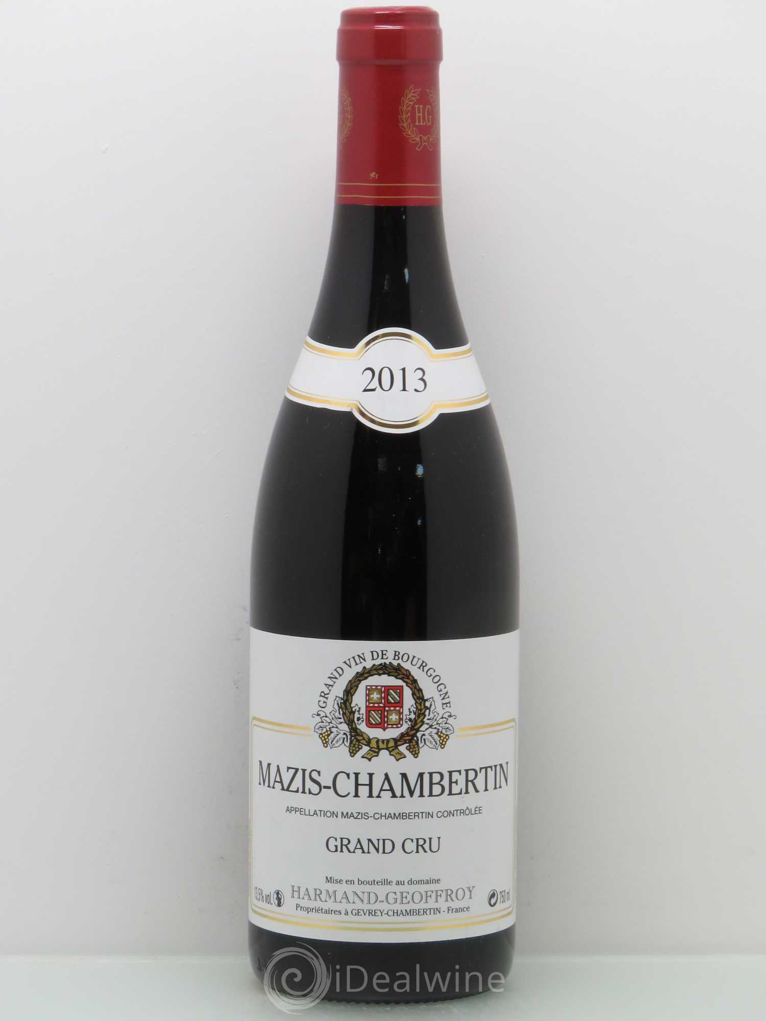 Mazis-Chambertin Grand Cru Harmand-Geoffroy (Domaine) 2013 - Lot de 1 bouteille - 0