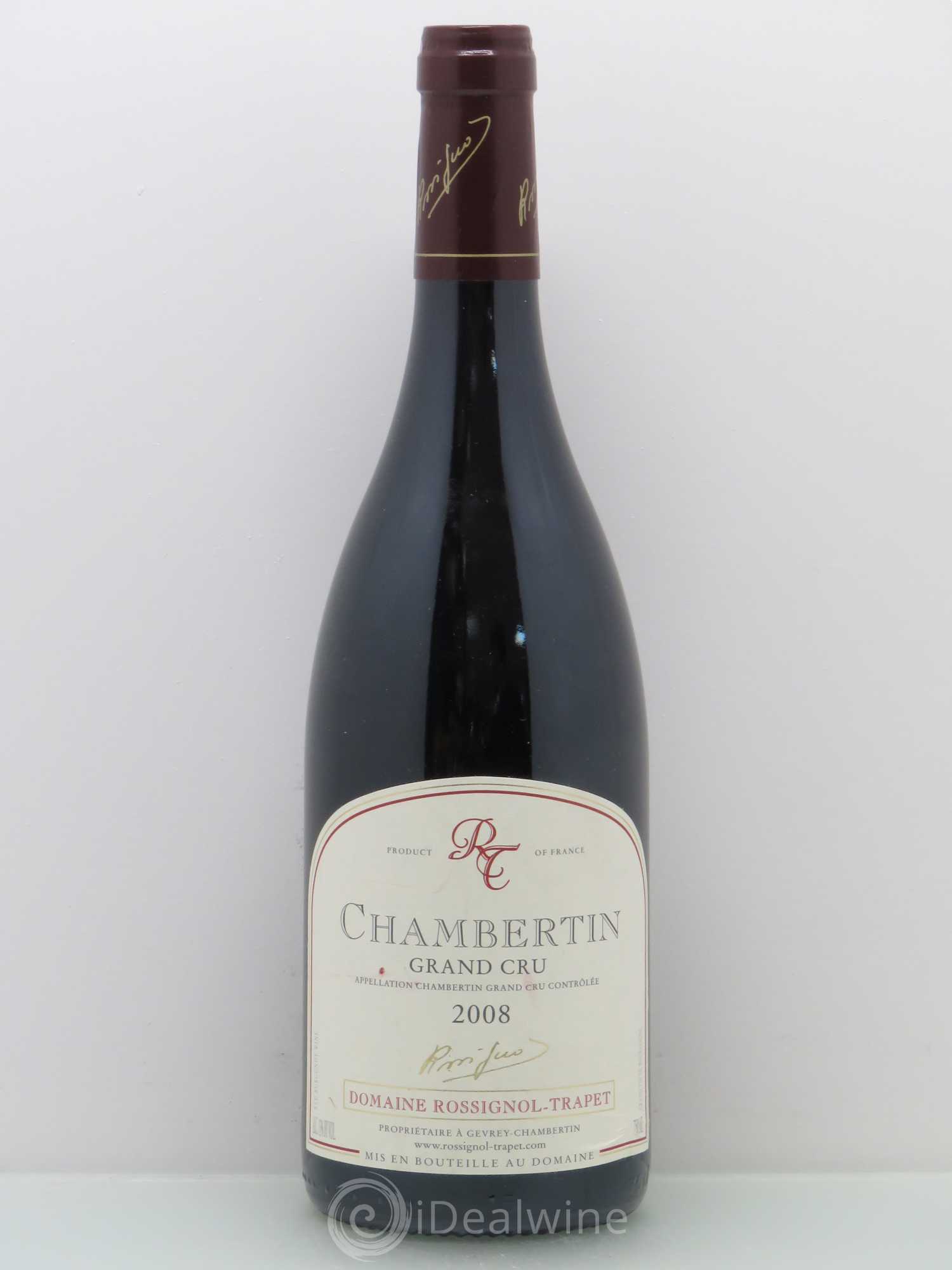 Chambertin Grand Cru Rossignol-Trapet (Domaine) 2008 - Lot de 1 bouteille - 0