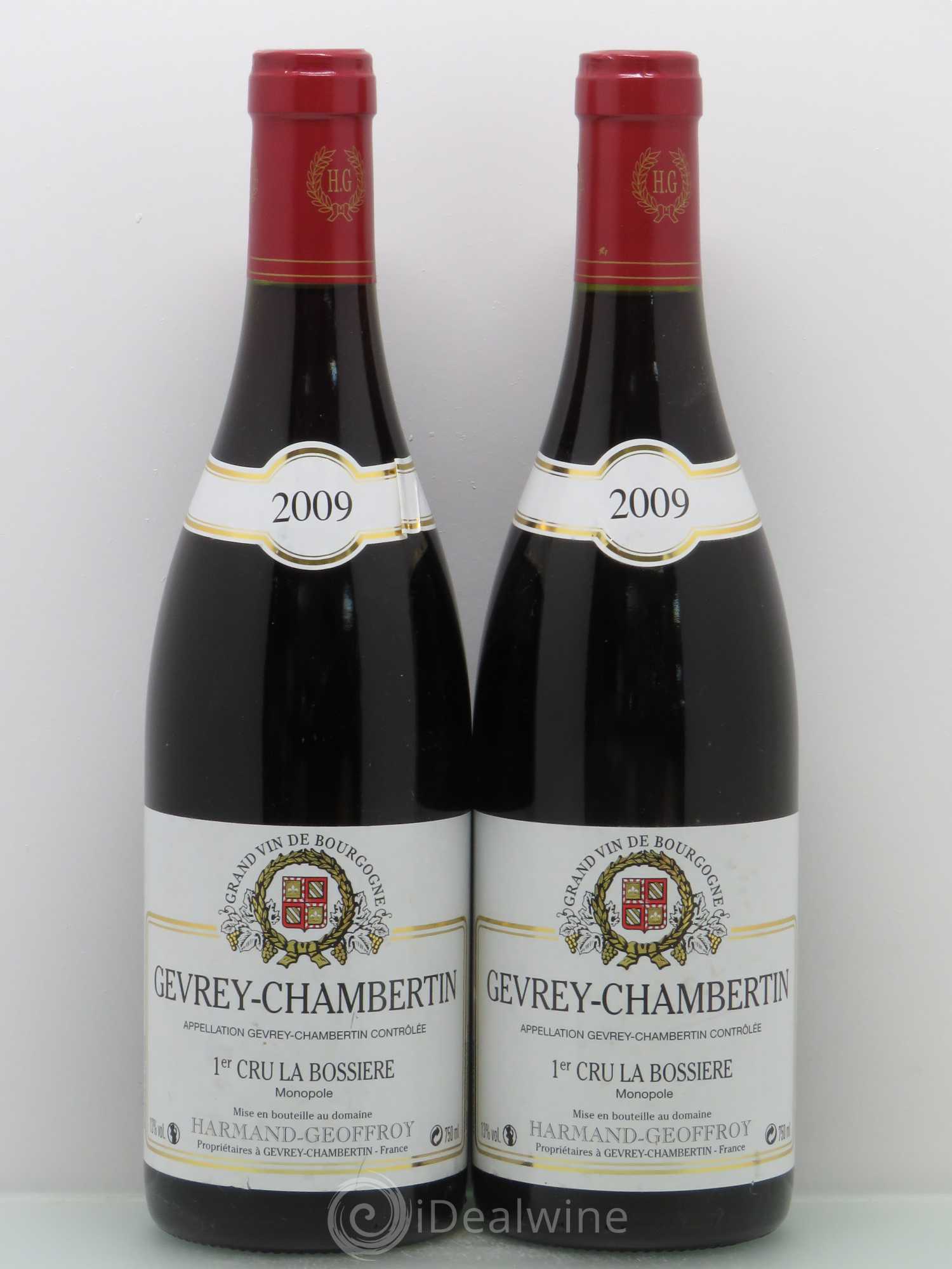 Gevrey-Chambertin 1er Cru La Bossière Harmand-Geoffroy (Domaine) 2009 - Lot de 2 bouteilles - 0