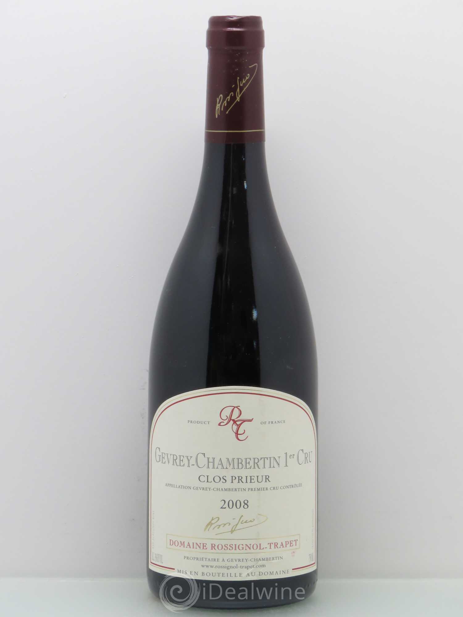 Gevrey-Chambertin 1er Cru Clos Prieur Rossignol-Trapet (Domaine) 2008 - Lot de 1 bouteille - 0