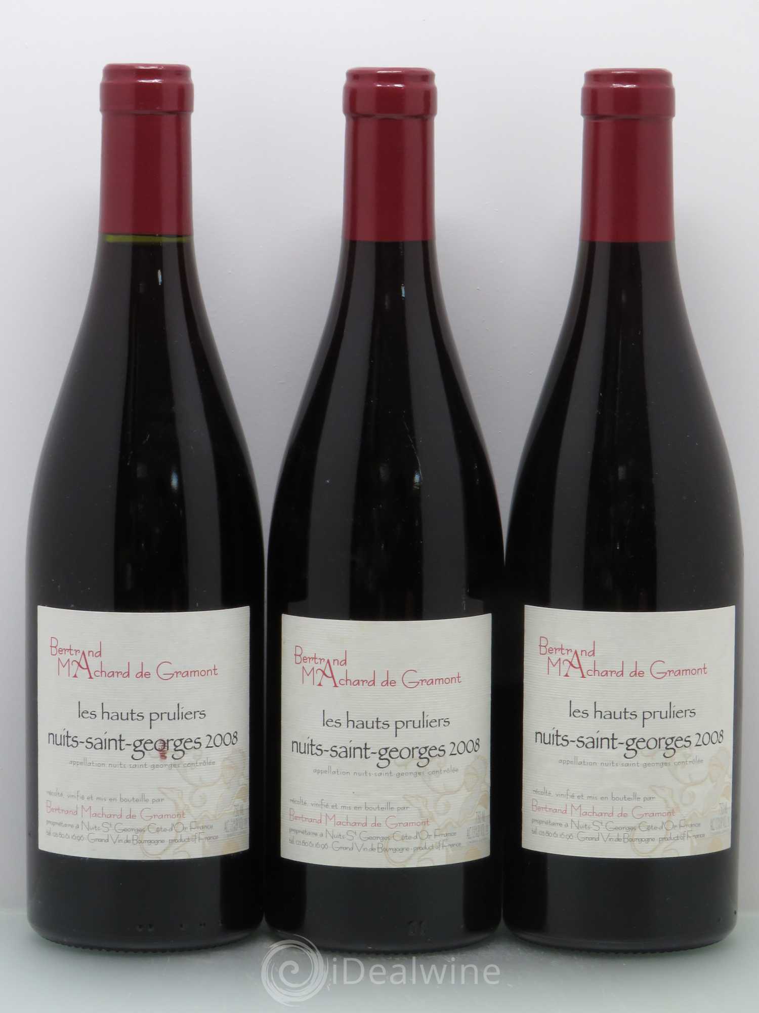 Nuits-Saint-Georges 1er Cru Domaine Machard De Gramont Hauts Pruliers 2008 - Posten von 3 Flaschen - 0
