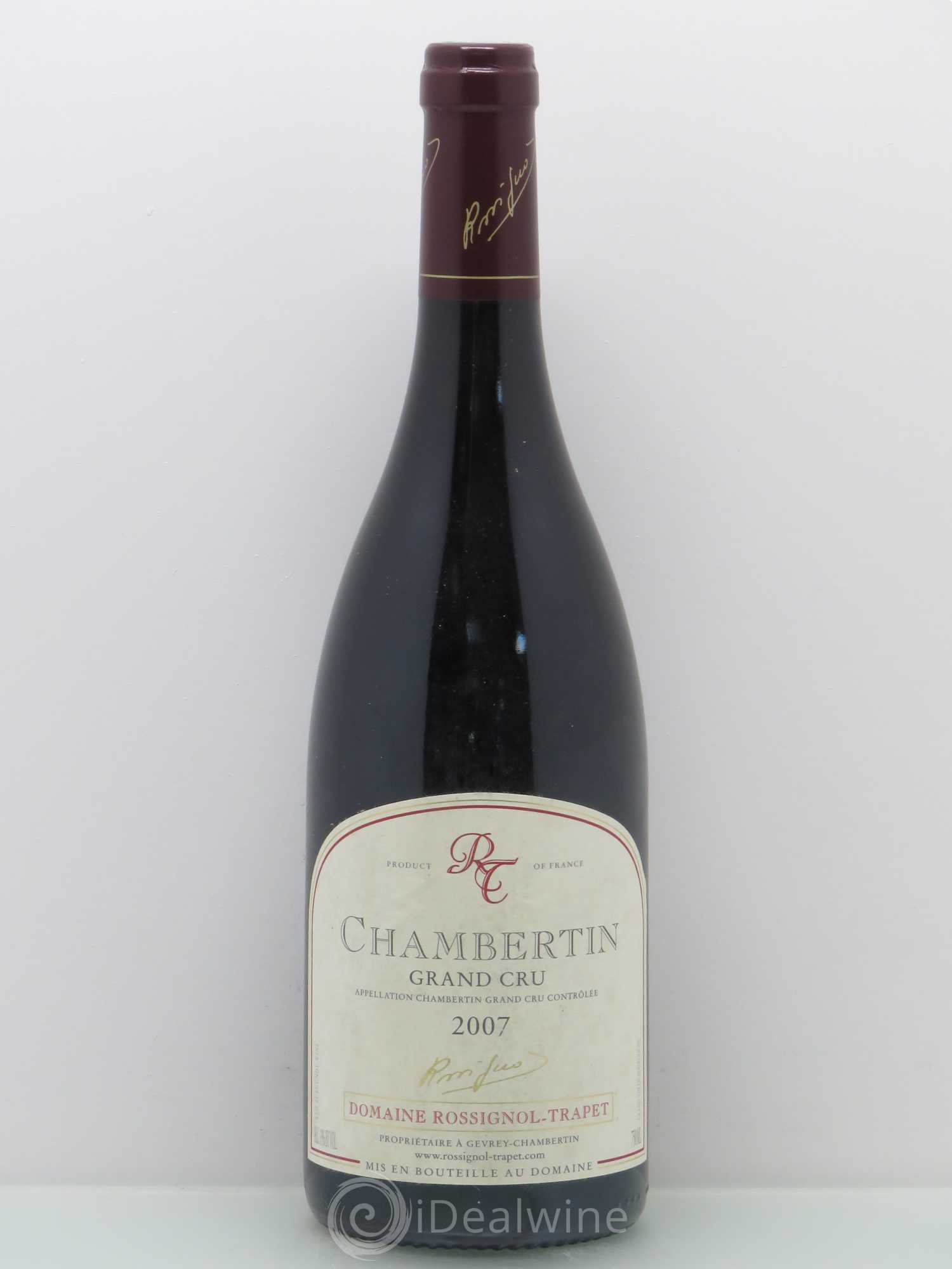Chambertin Grand Cru Rossignol-Trapet (Domaine) 2007 - Lot de 1 bouteille - 0