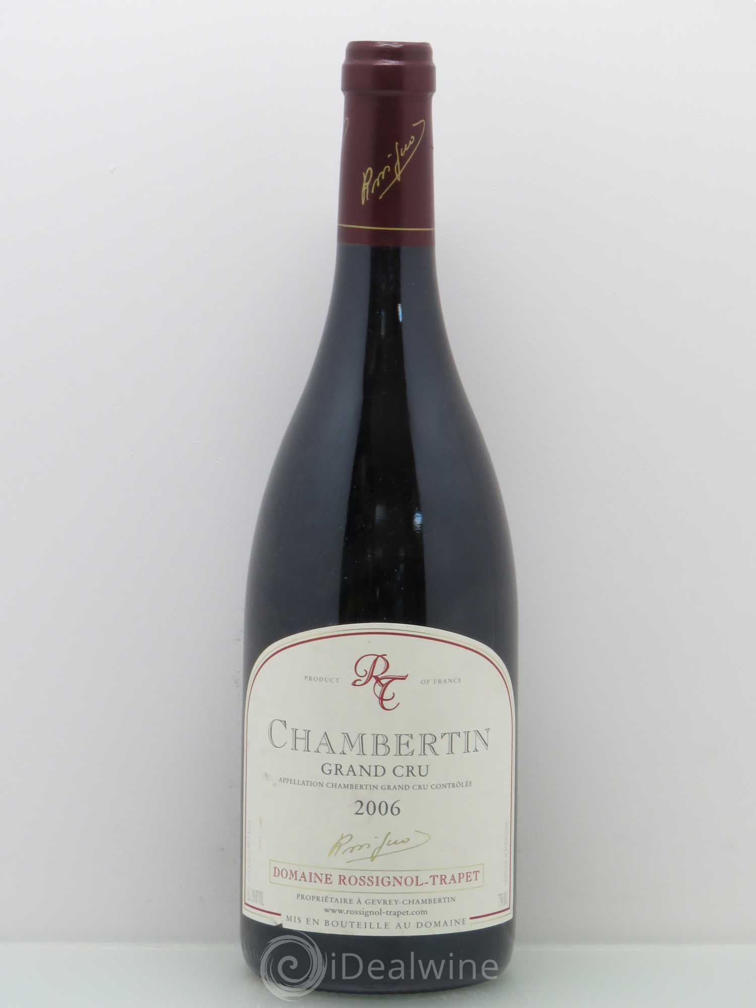 Chambertin Grand Cru Rossignol-Trapet (Domaine) 2006 - Lot de 1 bouteille - 0