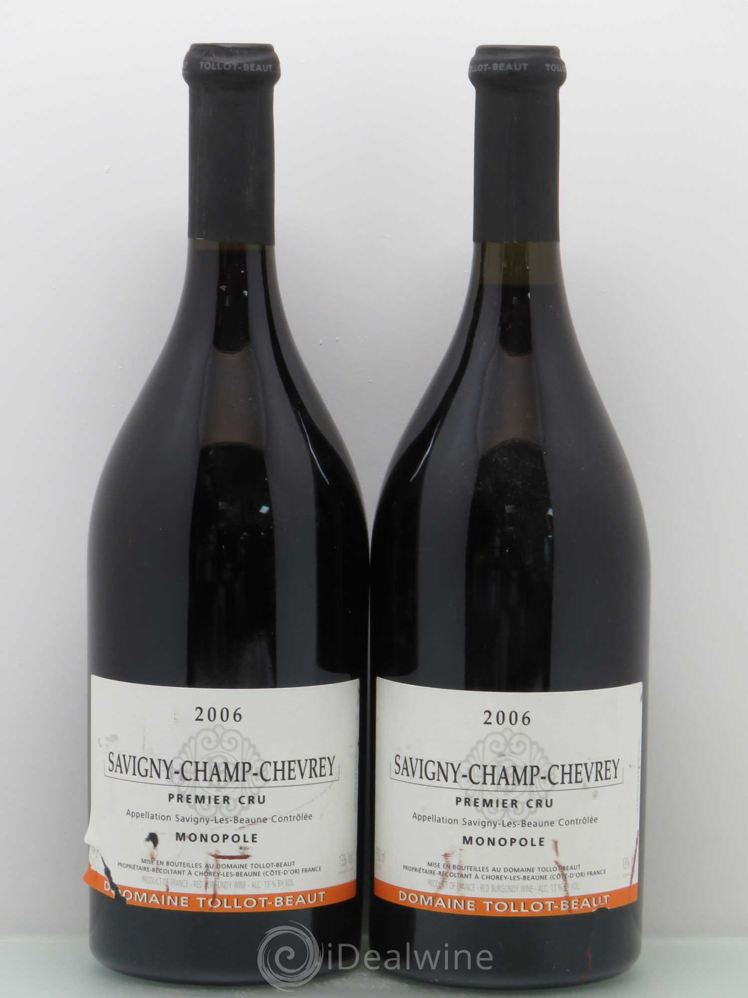 Savigny-lès-Beaune Tollot Beaut (Domaine) Champ Chevrey 2006 - Lot de 2 bouteilles - 0