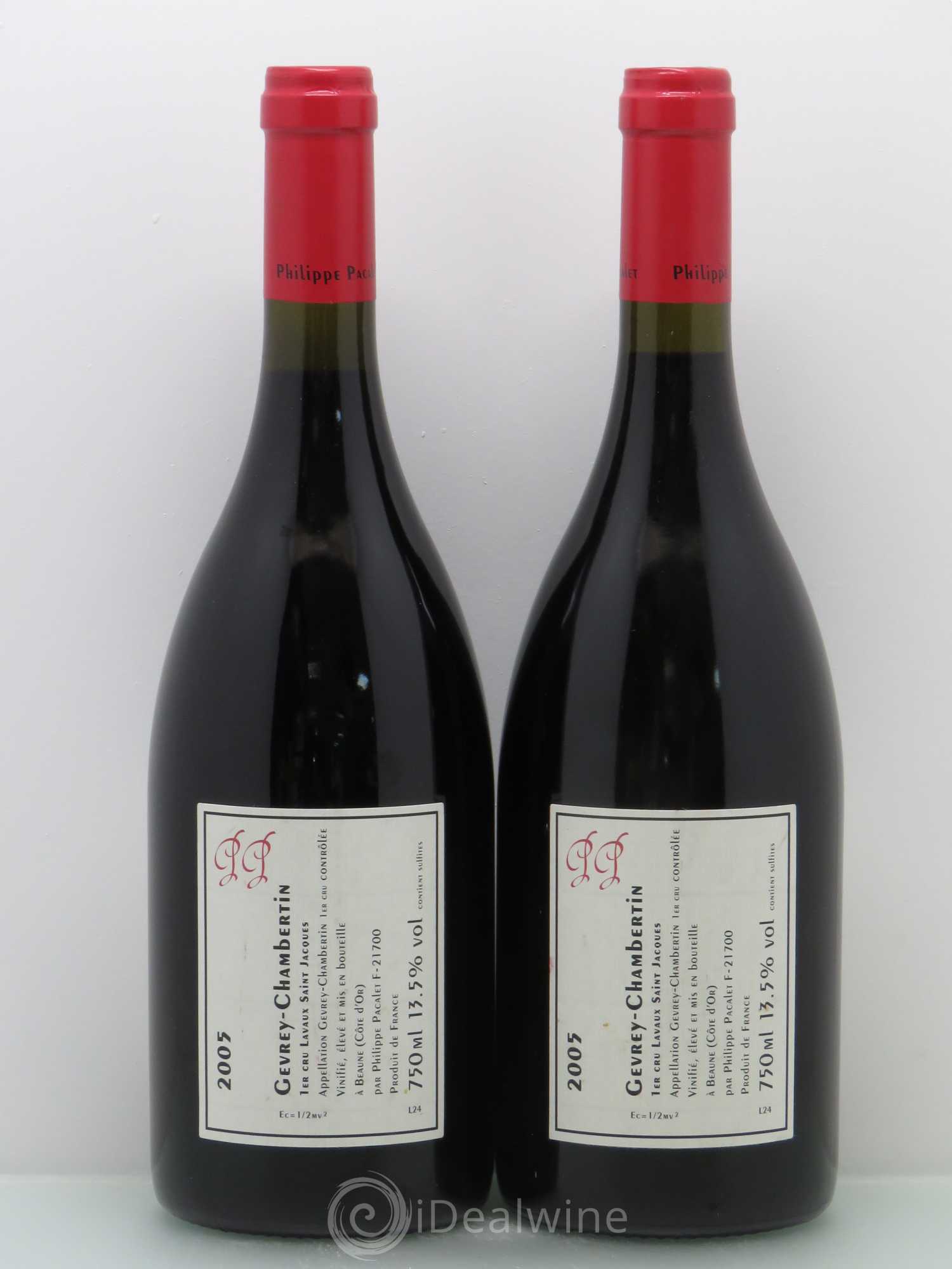 Gevrey-Chambertin 1er Cru Philippe Pacalet - Lavaux Saint Jacques 2005 - Posten von 2 Flaschen - 1