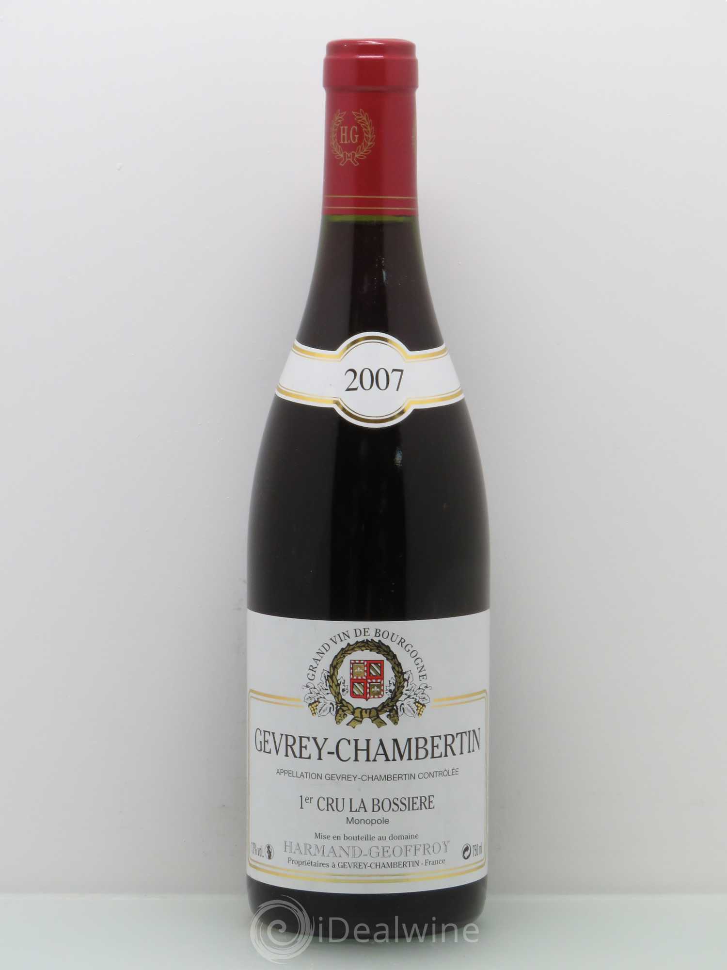 Gevrey-Chambertin 1er Cru La Bossière Harmand-Geoffroy (Domaine) 2007 - Lot de 1 bouteille - 0