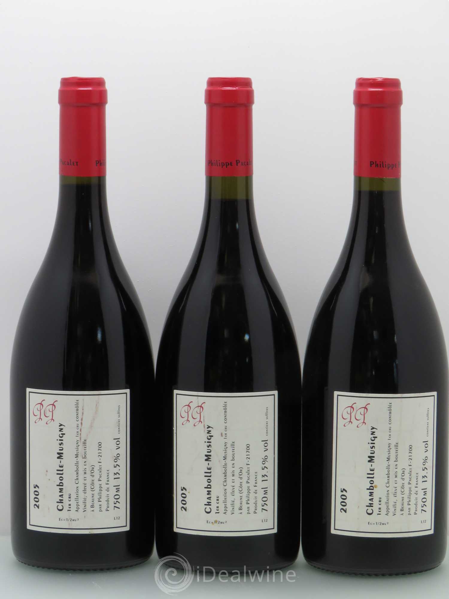 Chambolle-Musigny 1er Cru Philippe Pacalet 2005 - Lot de 3 bouteilles - 1